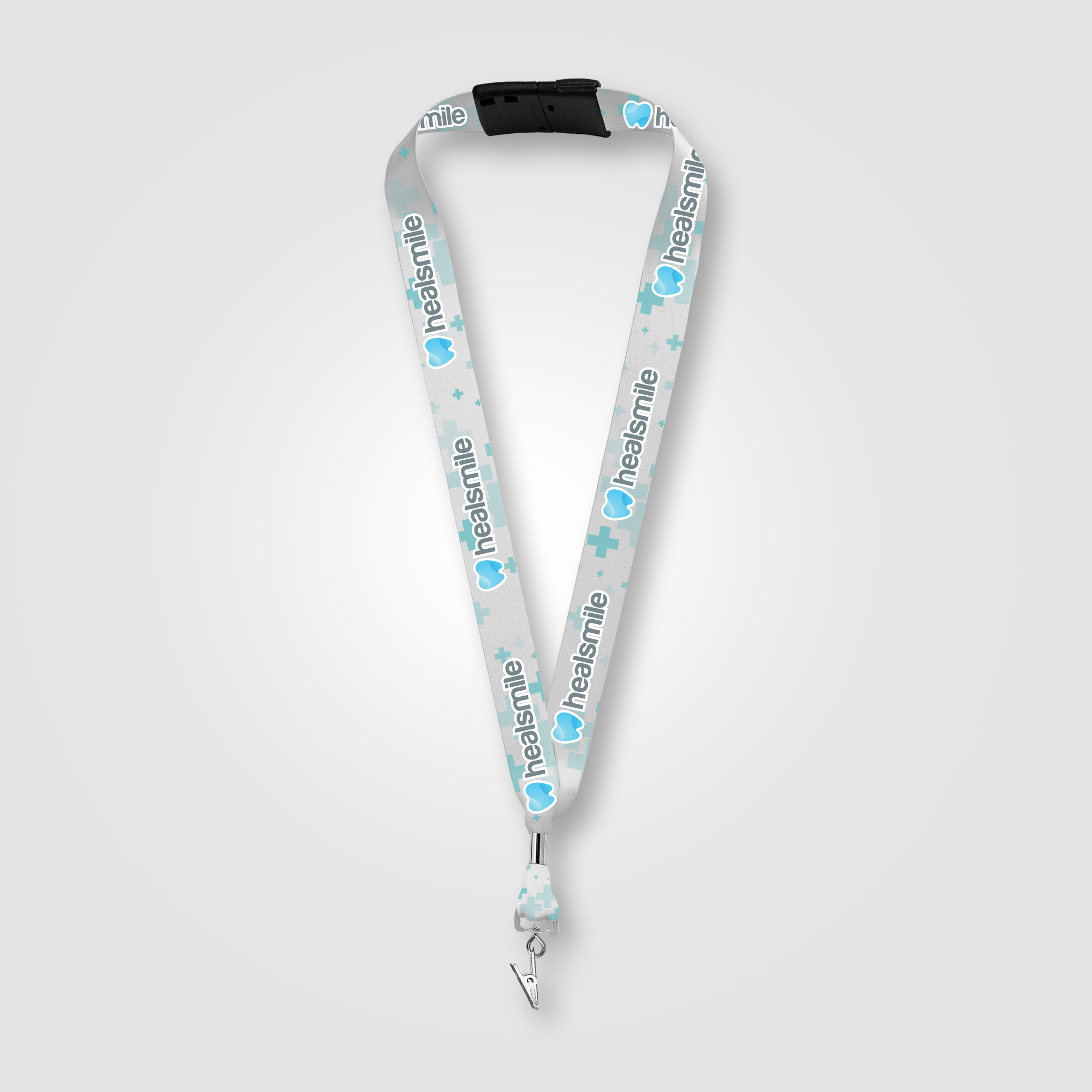 Zevi rPET Bulldog Clip Breakaway Lanyard - 36" x 1"