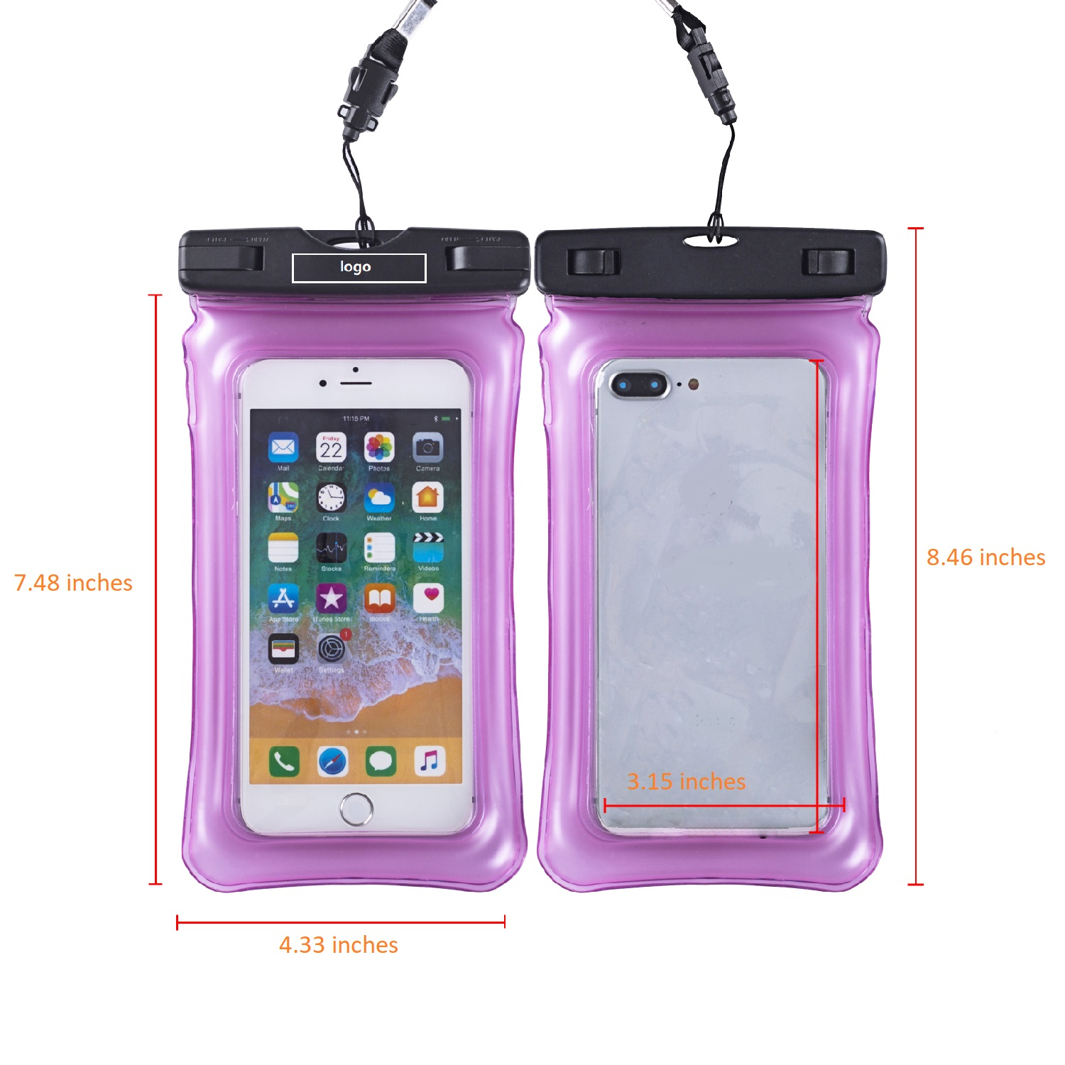 IPX8 Waterproof Floating Phone Pouch with Lanyard 6