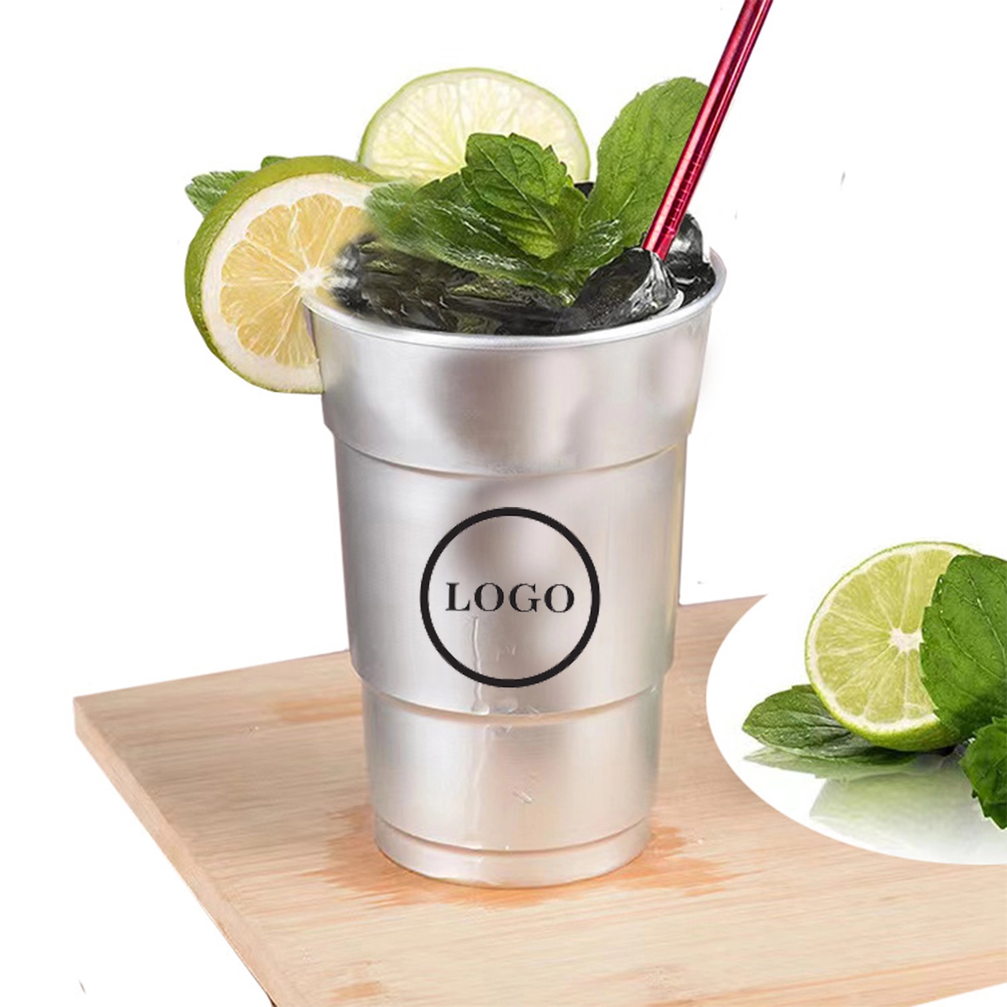16oz Recyclable Drinking Aluminum Cup 3