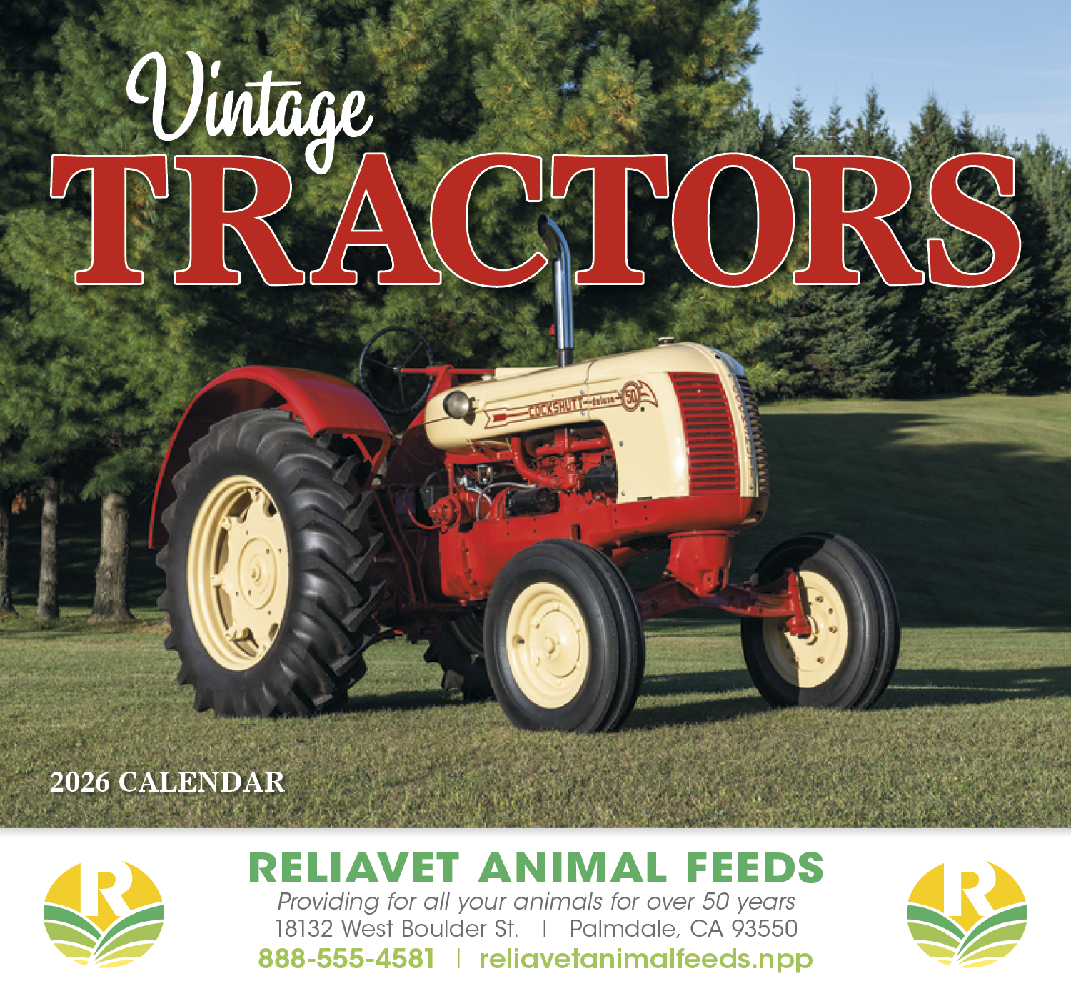 HotLine® Products Vintage Tractors Appointment Calendar - Stapled 36