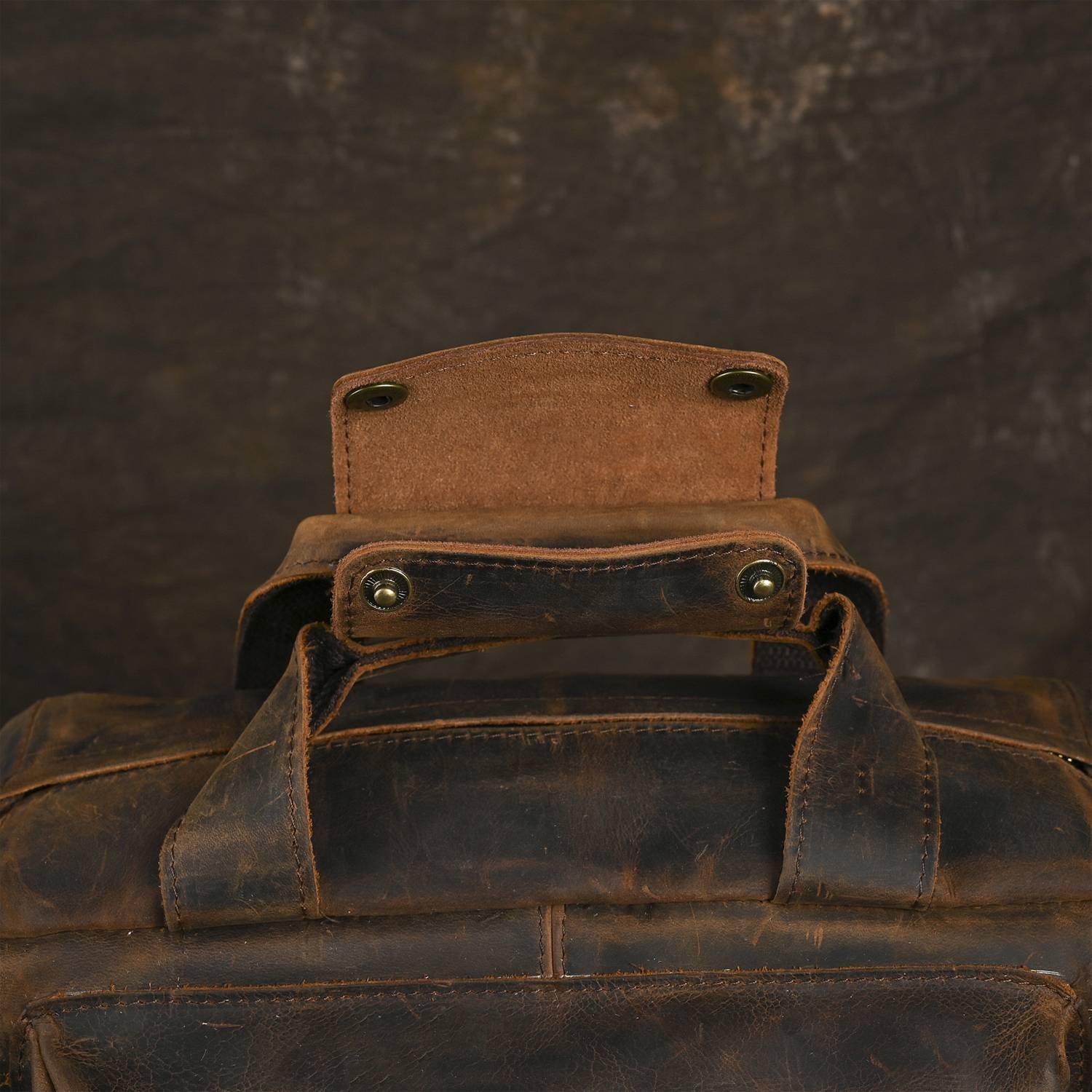 20L Full Grain Crazy Horse Leather Backpack 11