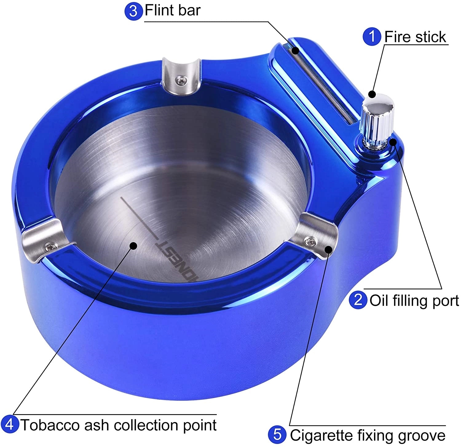 Refillable Kerosene Lighter ashtray 5