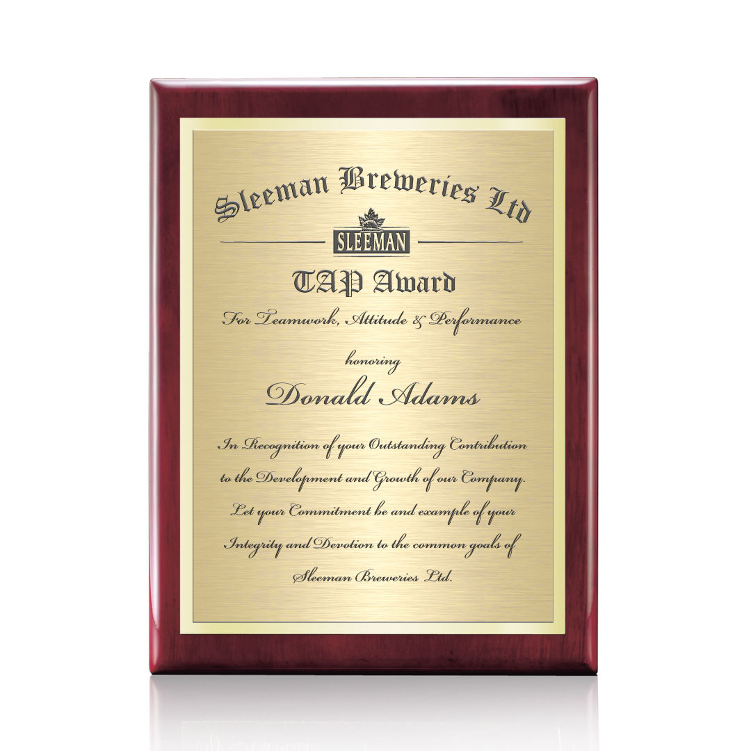 Oakleigh/TexEtch Plaque - Rosewood Finish 2
