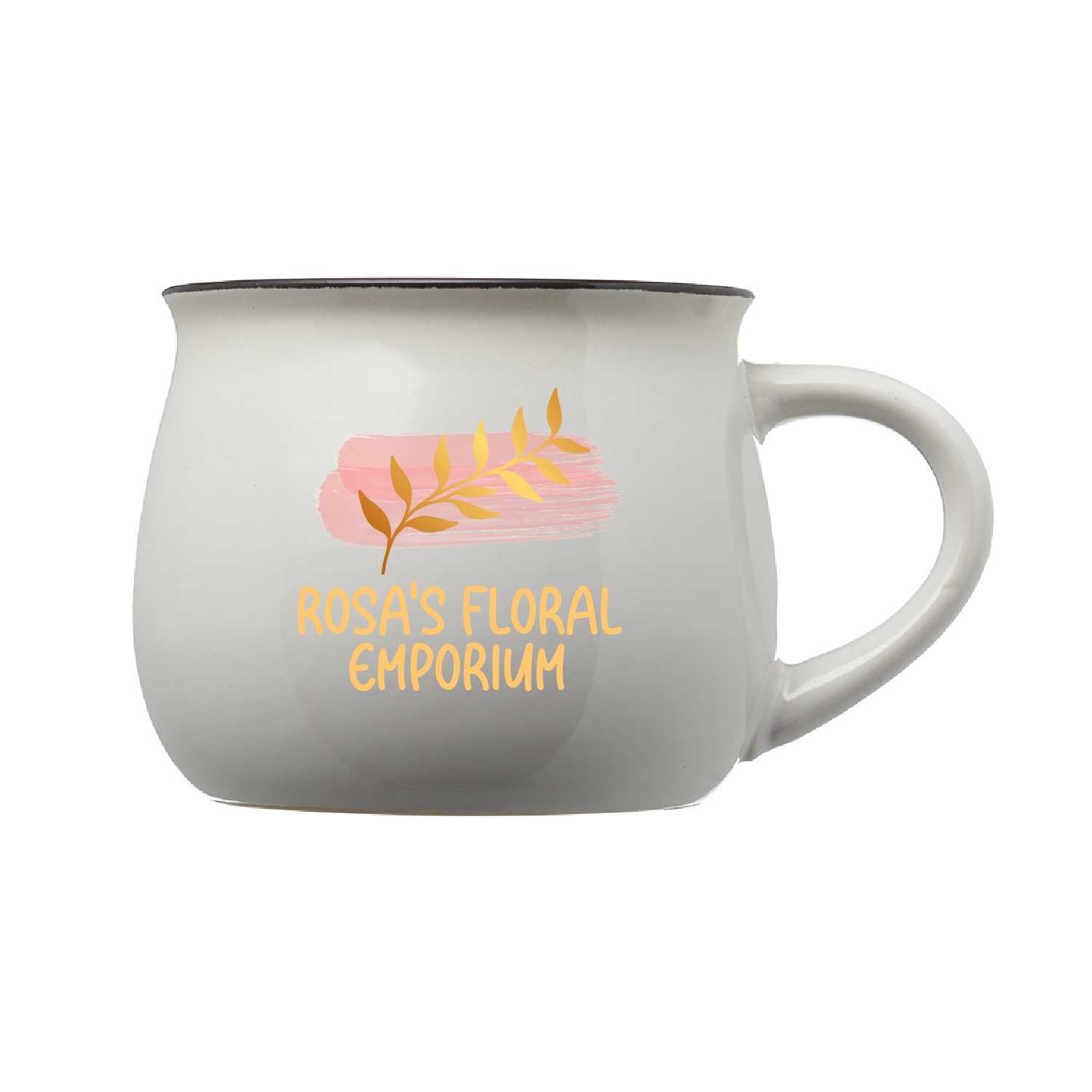 12 oz. Two-Tone Potbelly Ceramic Mug (Full Color Imprint) 5