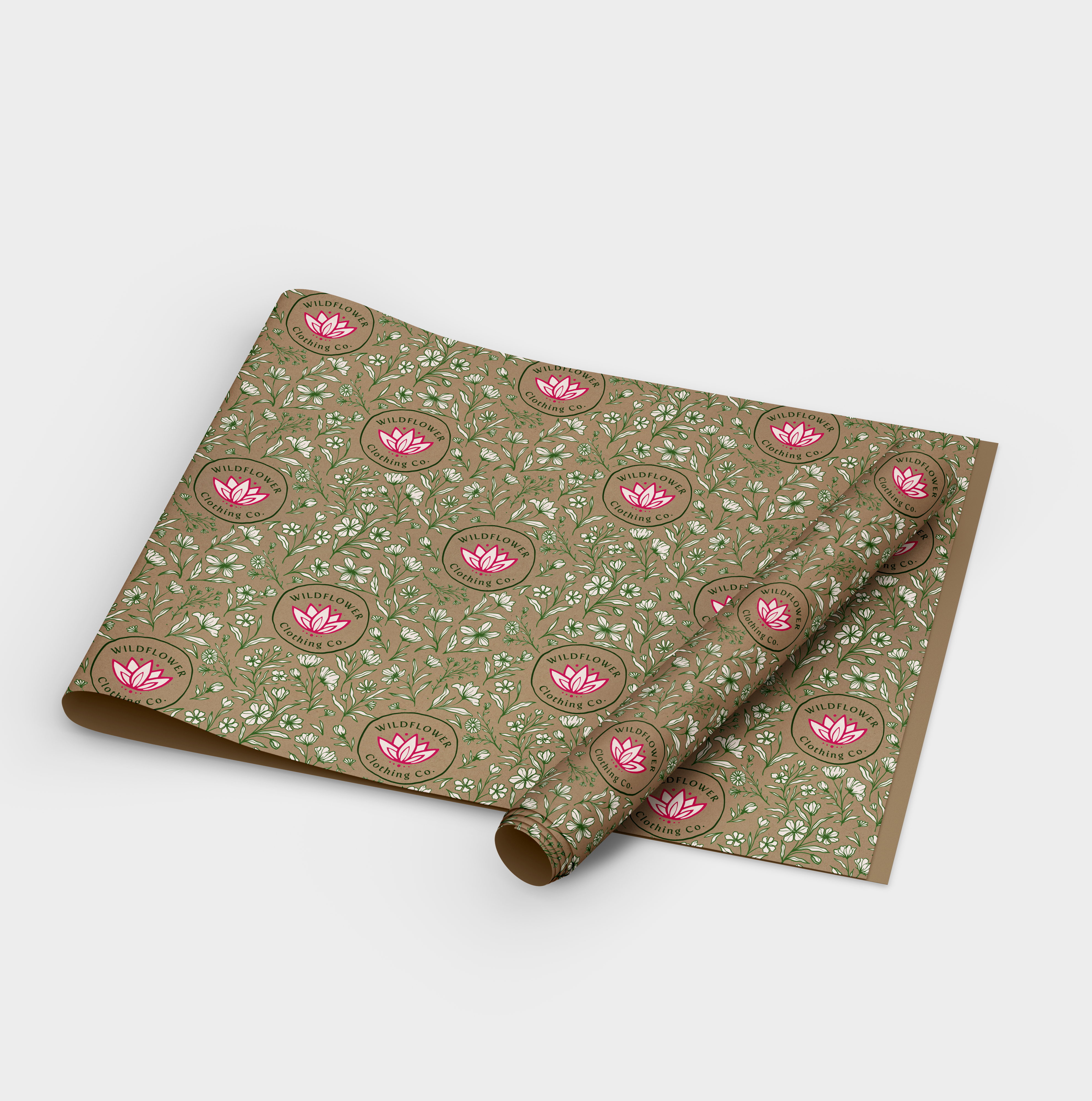 Full Color Custom Natural Wrapping Paper 25' Roll 3
