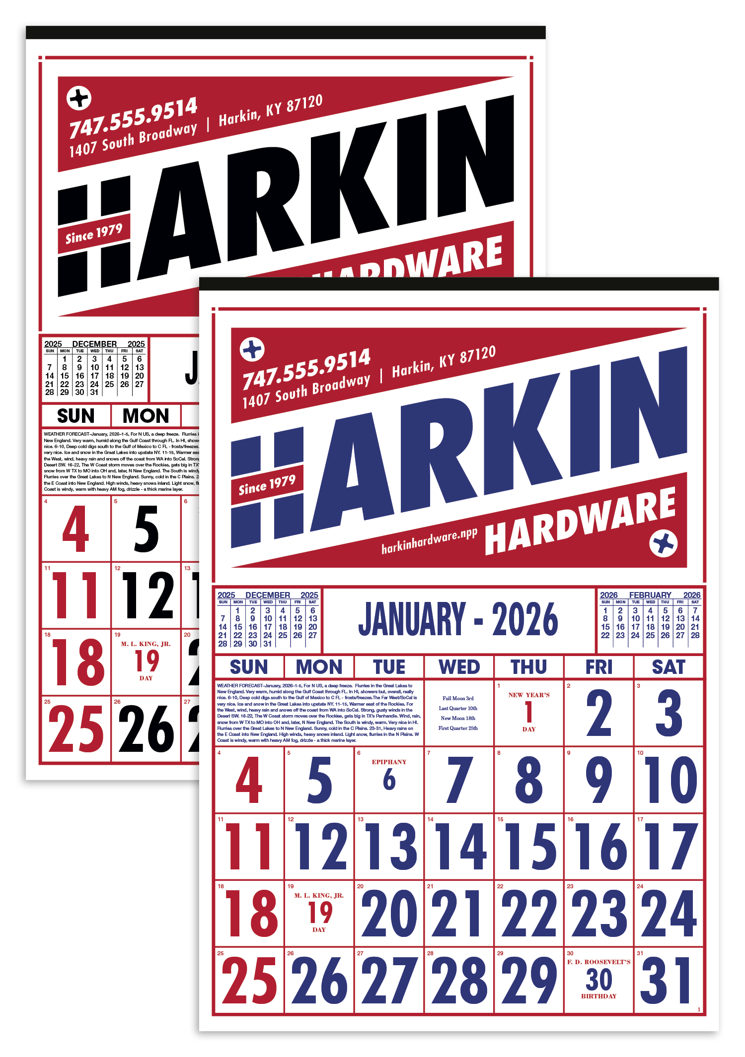 Skinner & Kennedy® Commercial 12-Sheet Calendar 16