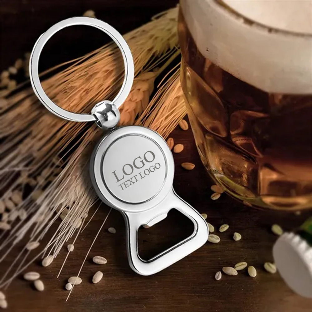 Metal Chrome Bottle Opener Keychains