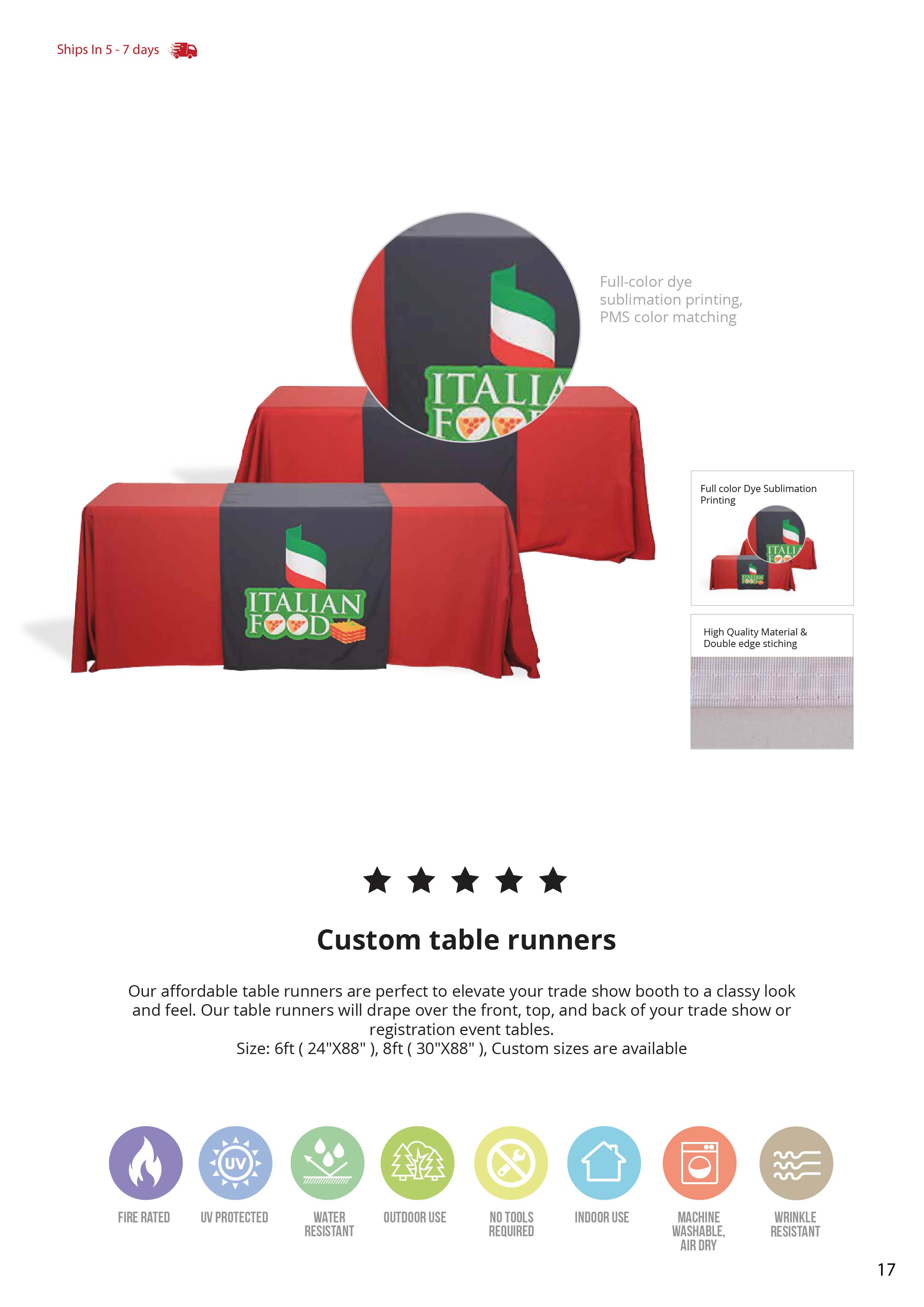 Table Runner Top & Front (6ft) 2