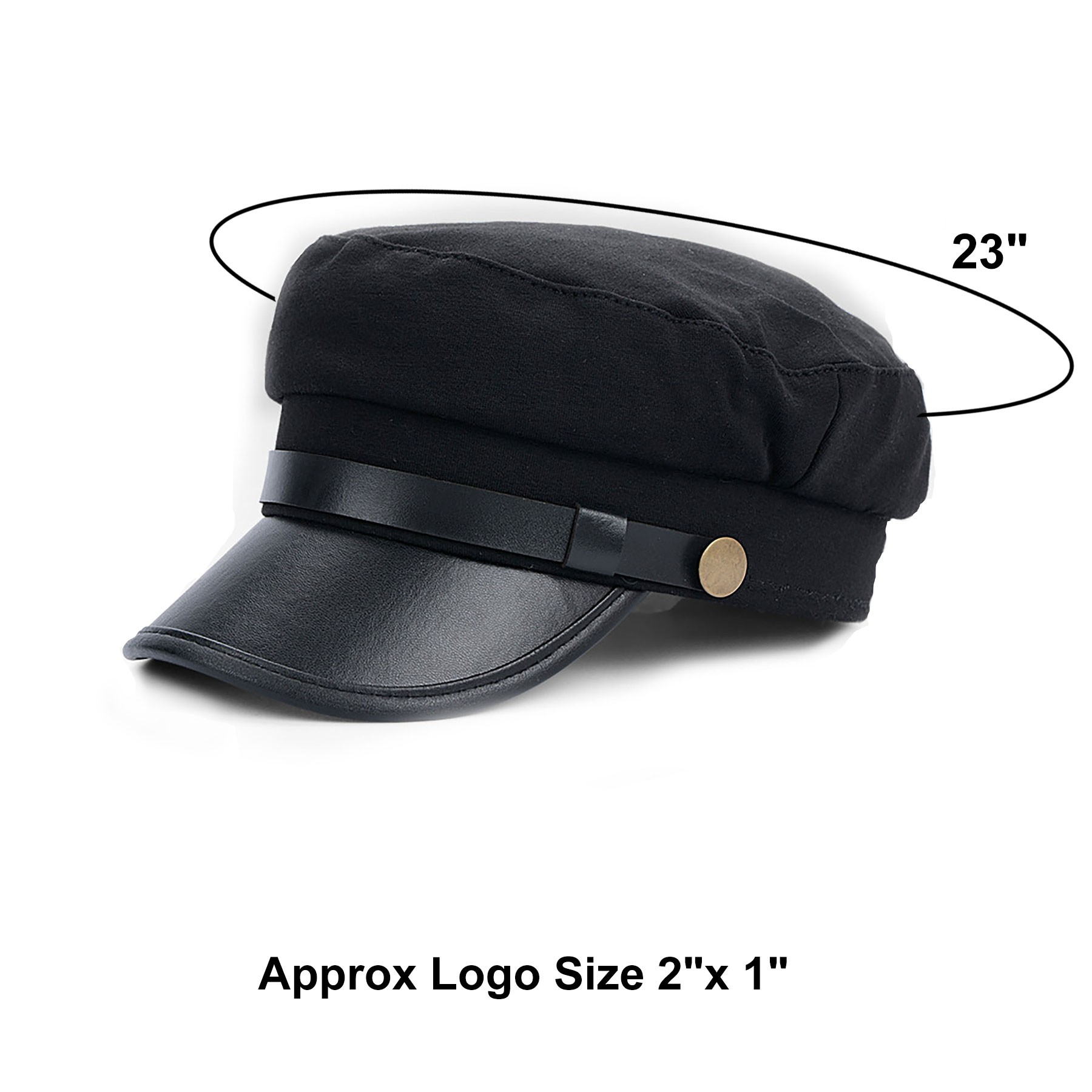 PU Brim Cabbie Beret Hat 2