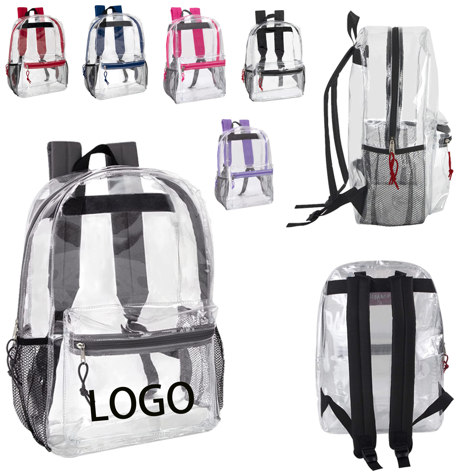Clear Backpack with Shoulder Straps 2