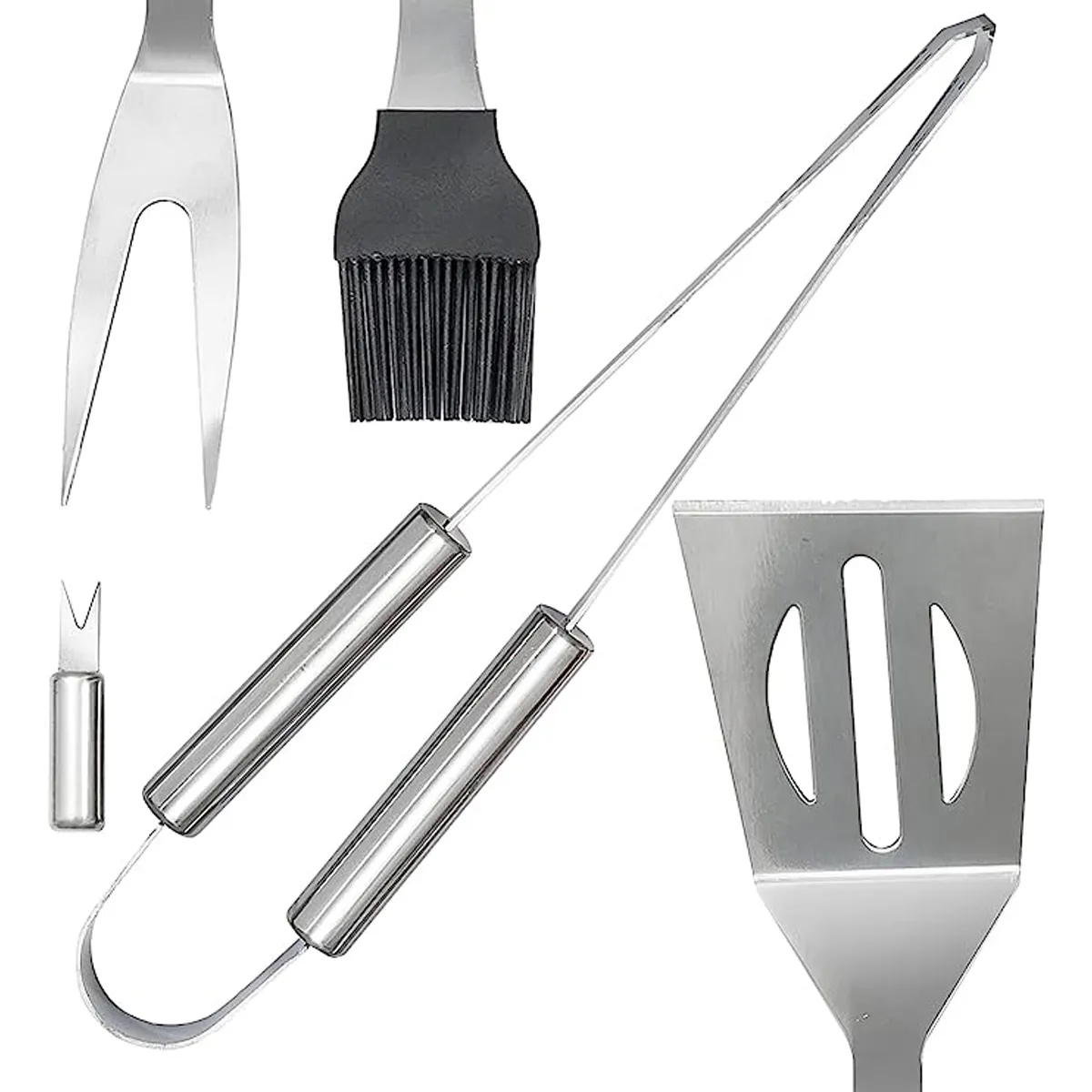 9 Packs Stainless Steel BBQ Grill Tool Set With Storage Bag 7