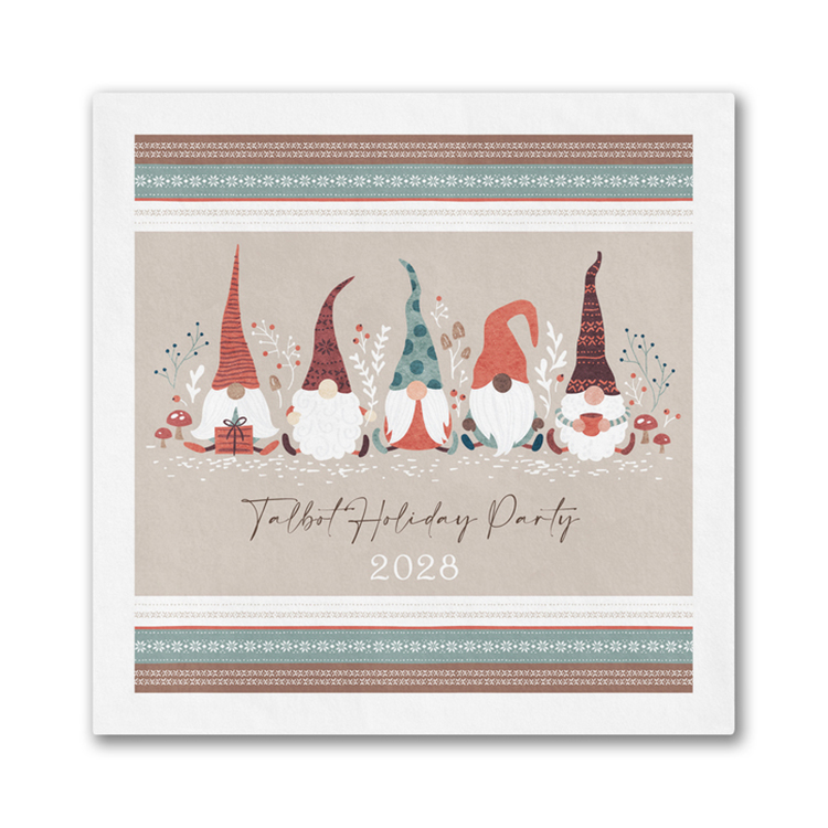 Gnome for Christmas Beverage Napkin 2