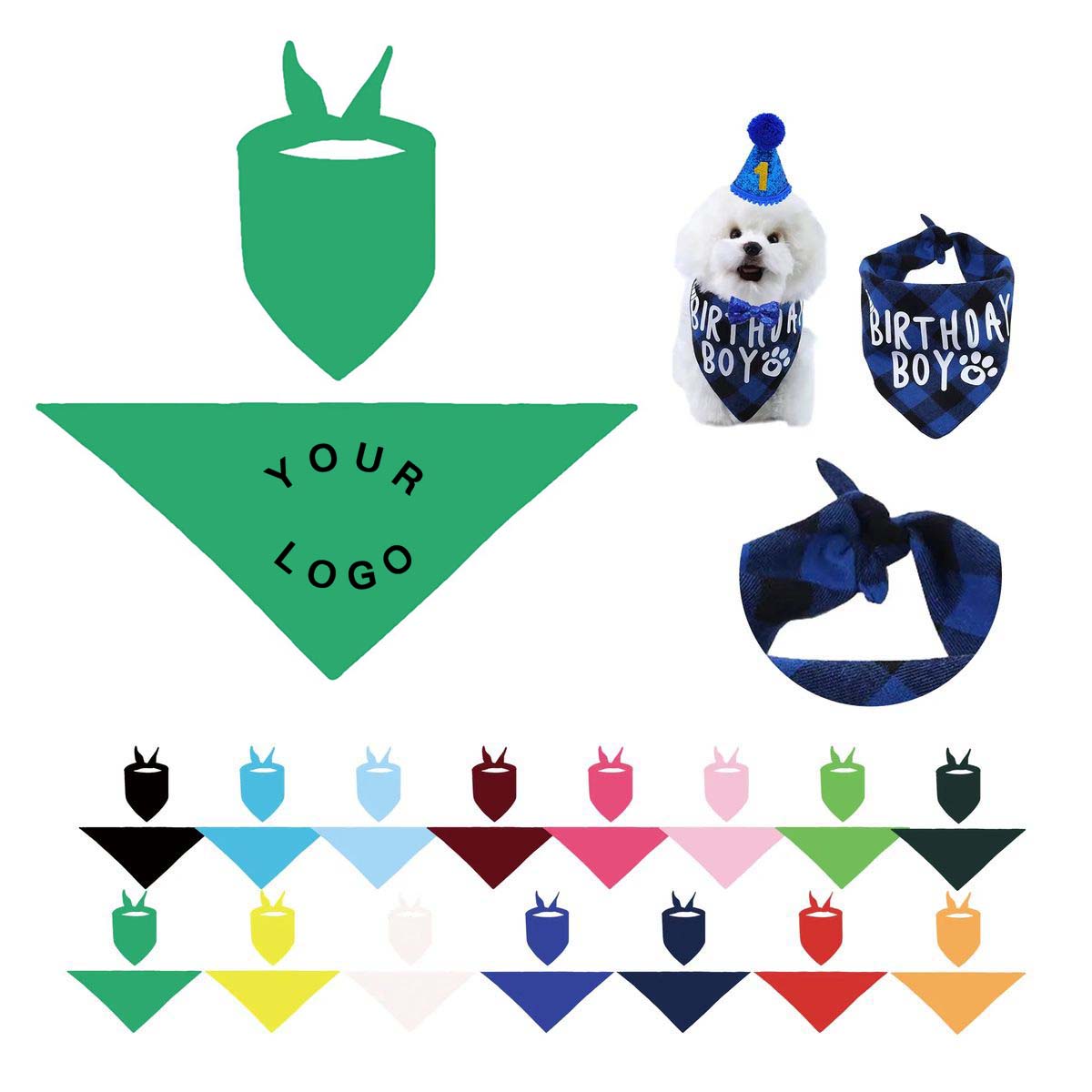 Polyester Dog Bandana for Small and Large Breeds 4