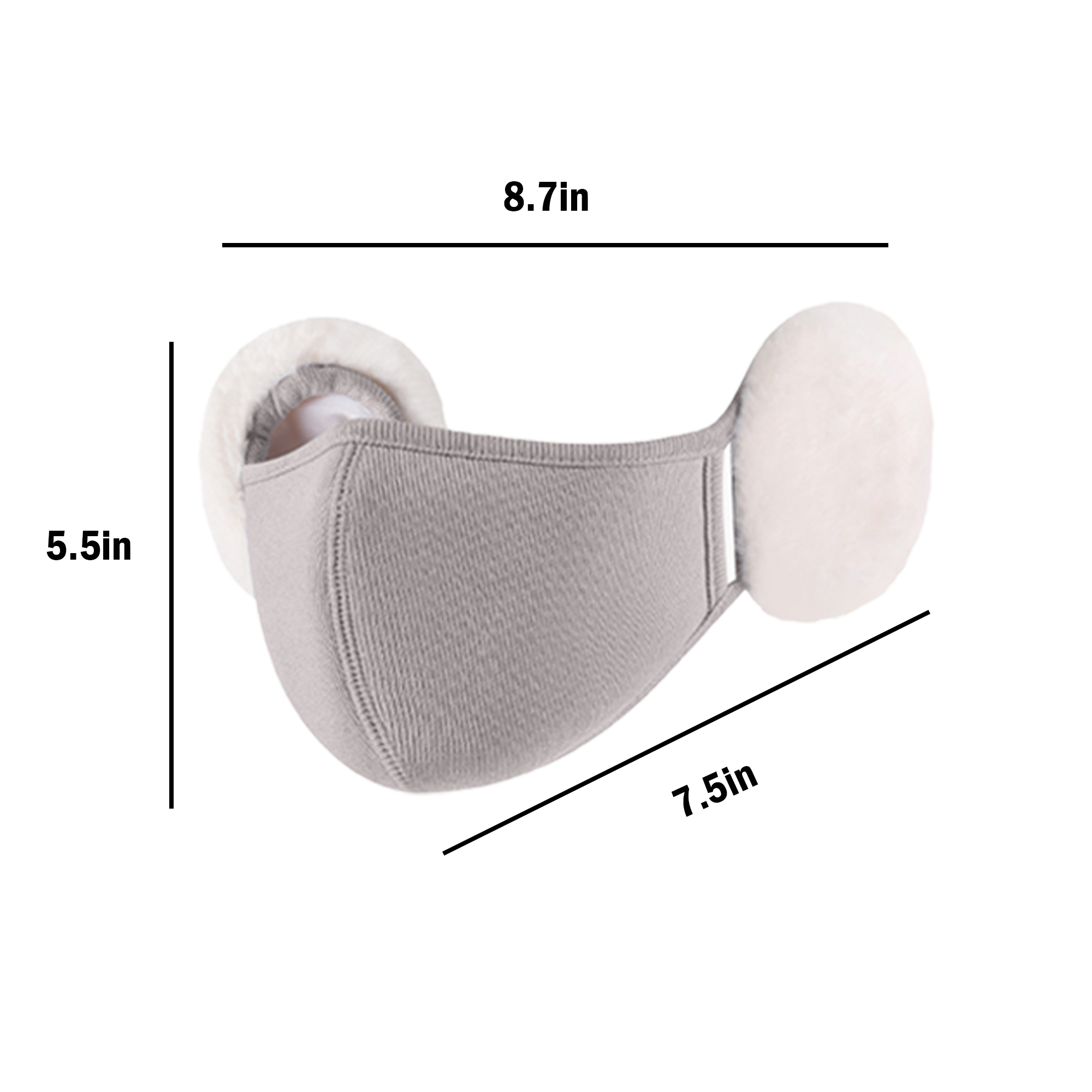 Fleece-Lined Cotton Mask with Windproof Ear Covers 2
