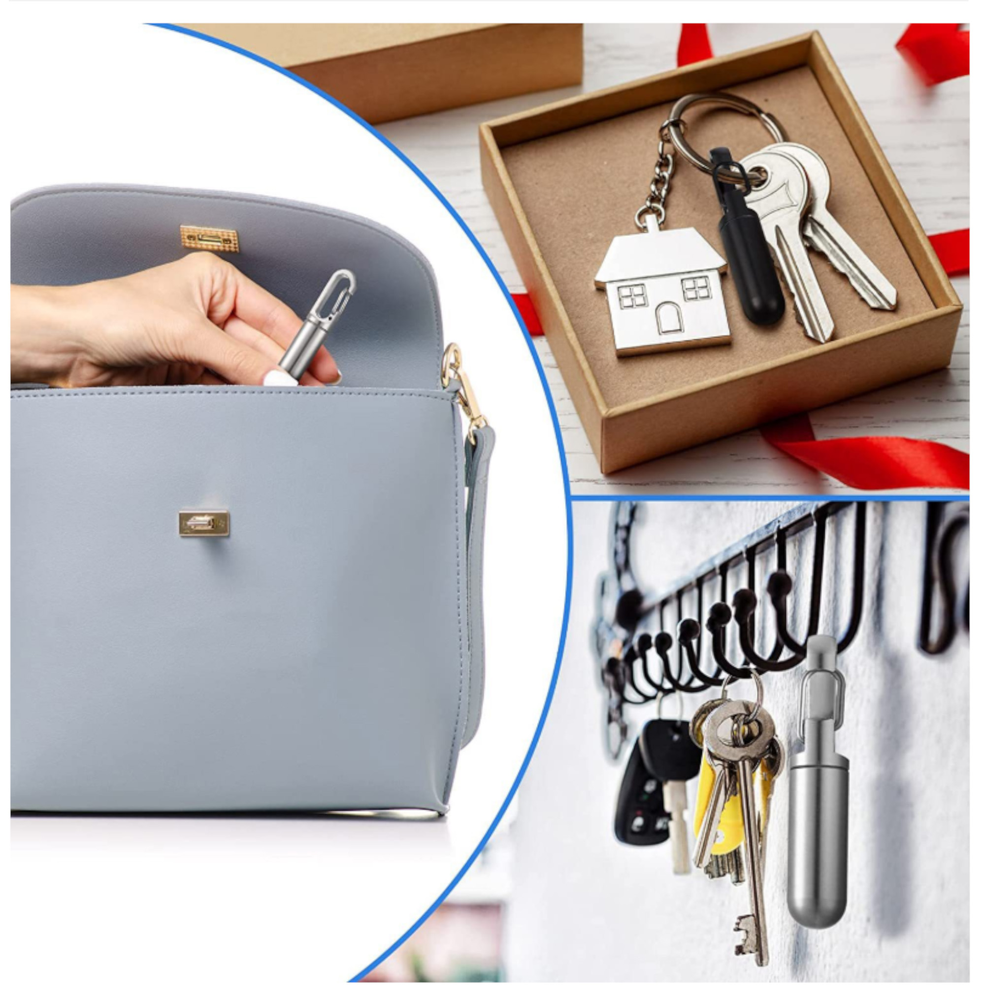 Stainless Steel Pill Case Keychain 11