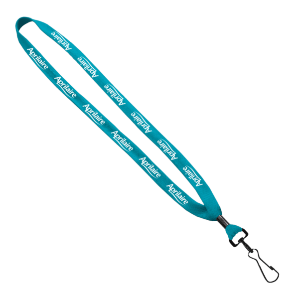 5/8" Polyester Shoelace Lanyard with Metal Crimp & Split-Ring 378