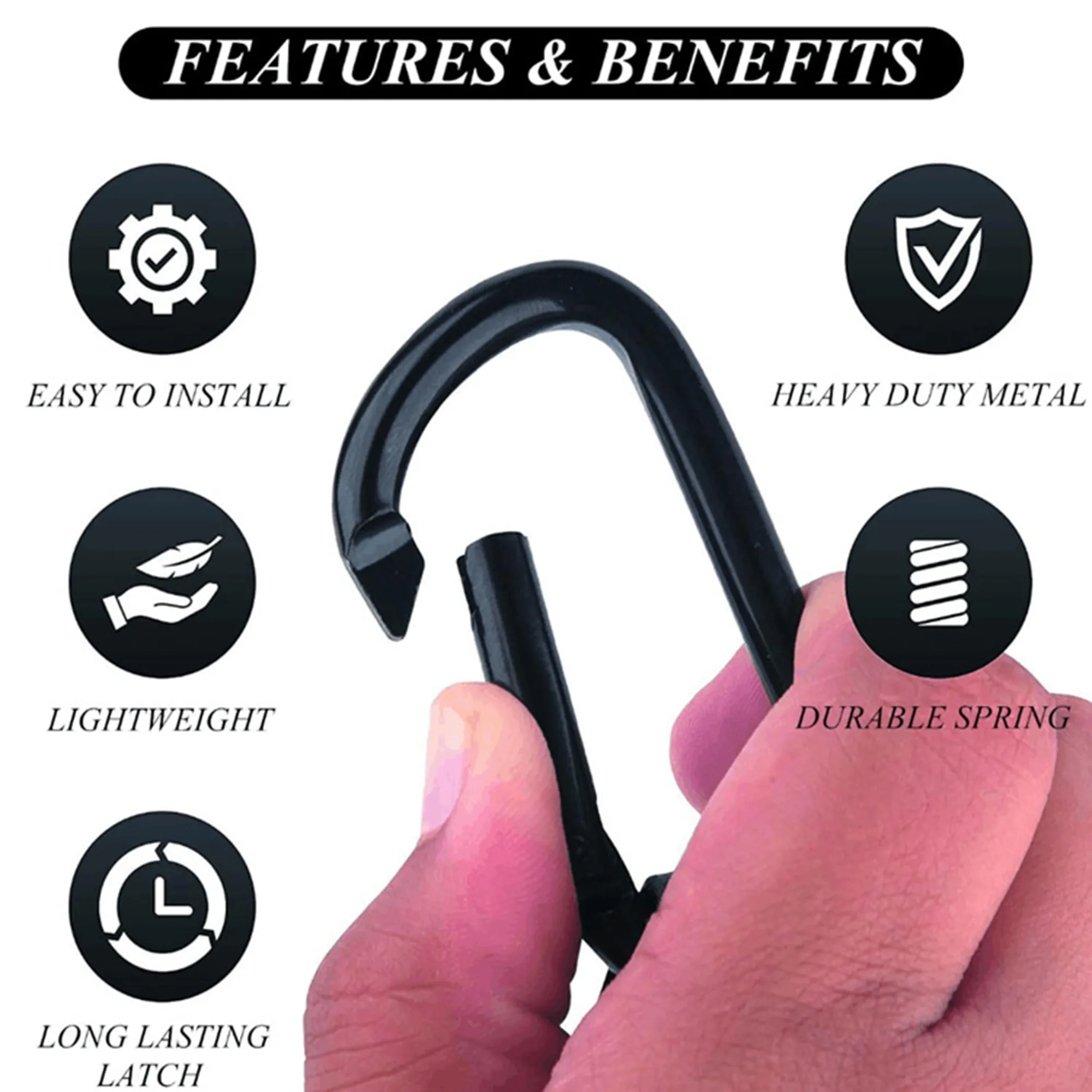 Versatile Stroller Hook with Carabiner 2