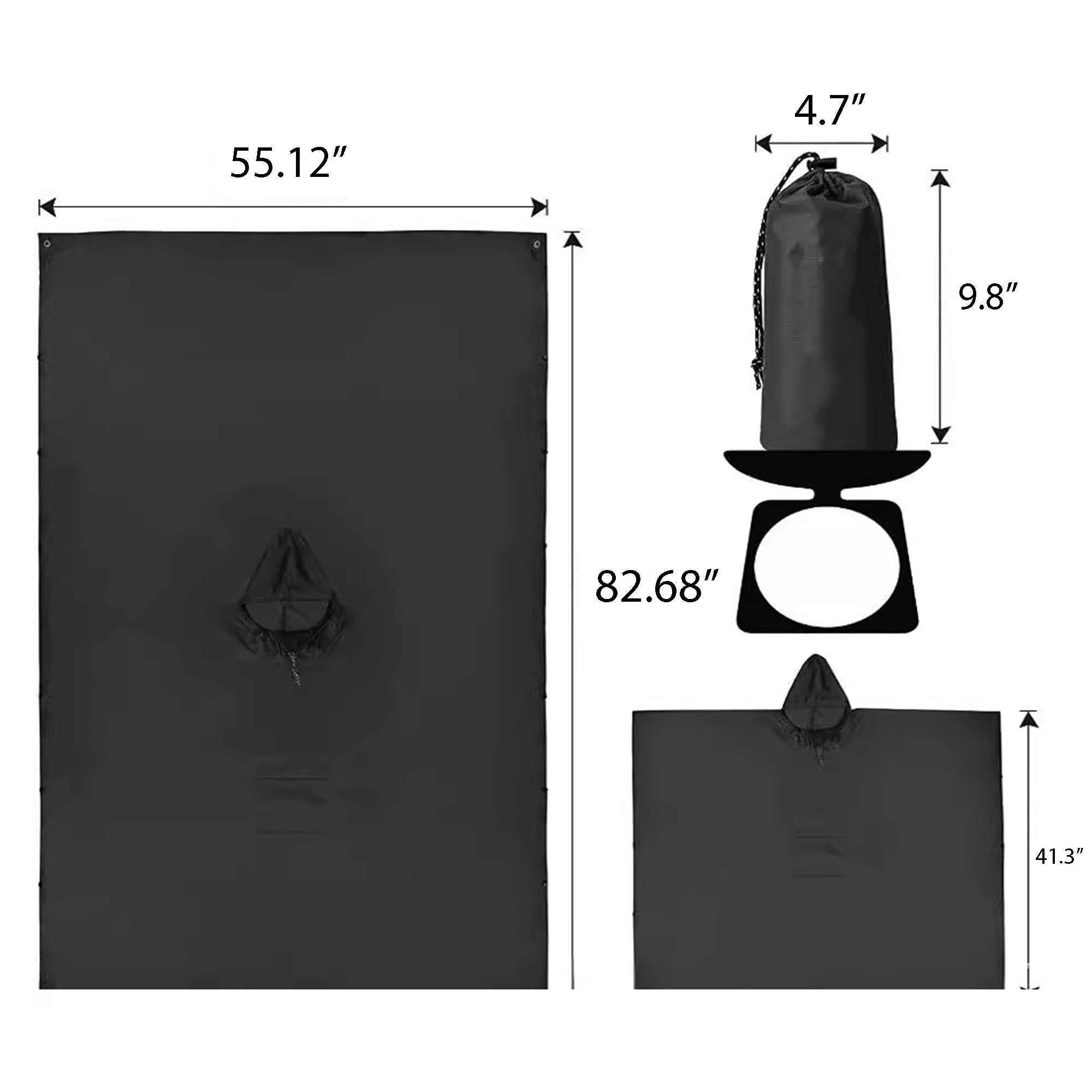 Lightweight Waterproof Rain Poncho 4