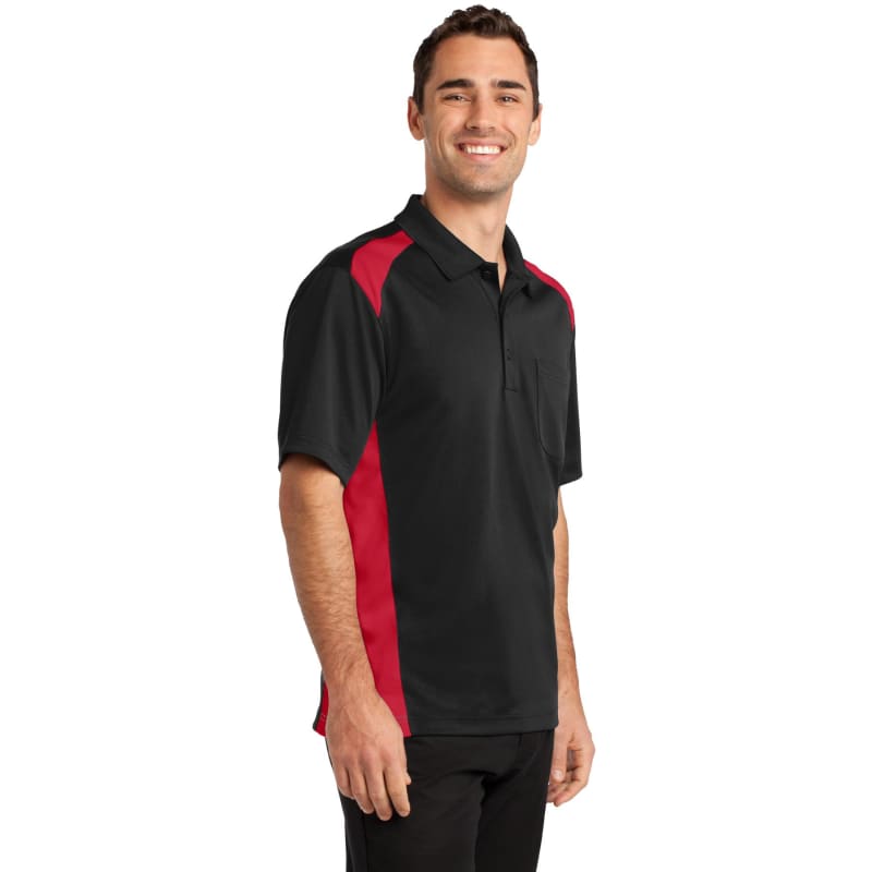 CornerStone Select Snag-Proof Two Way Colorblock Pocket Polo. 33
