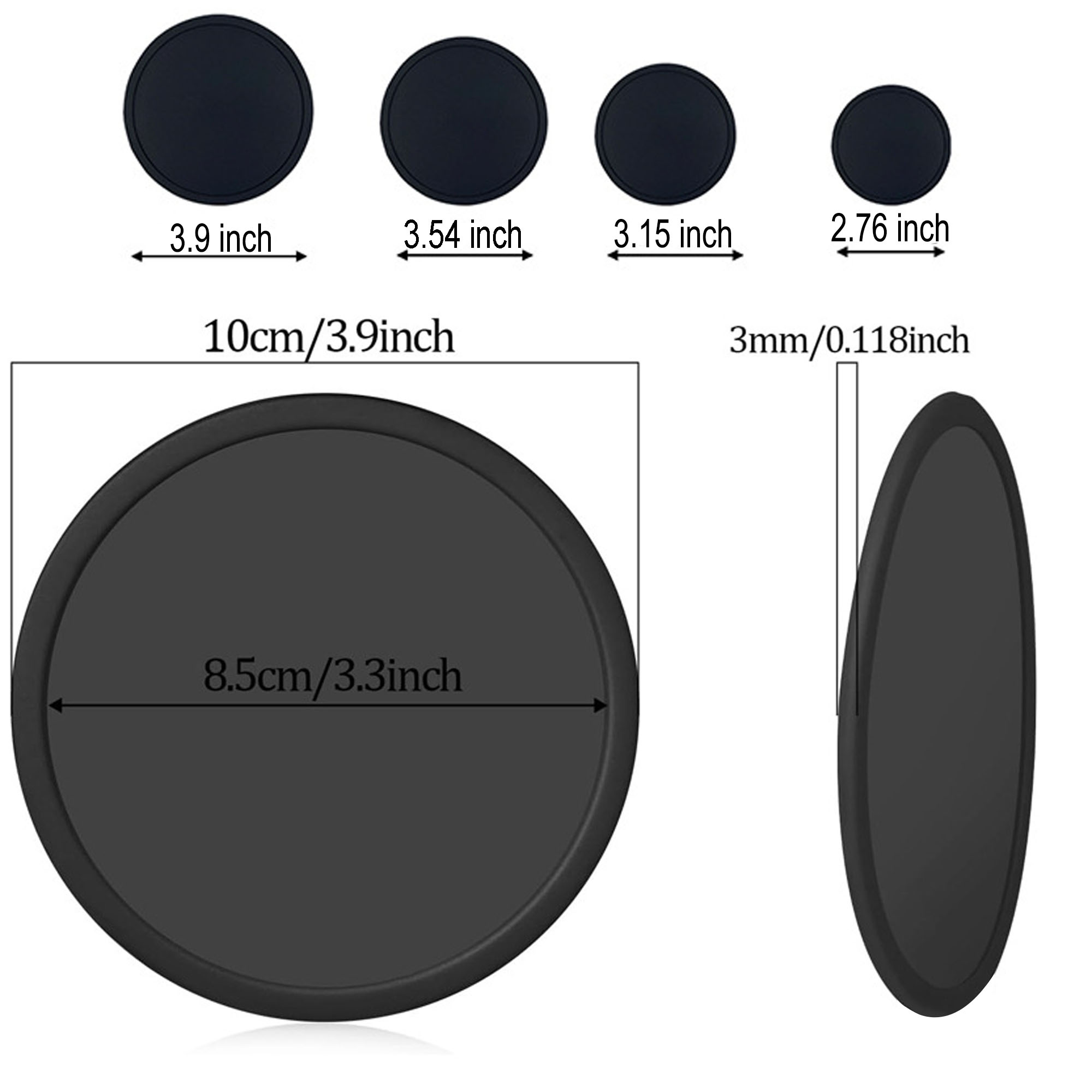 Custom Round Silicone Coasters 1