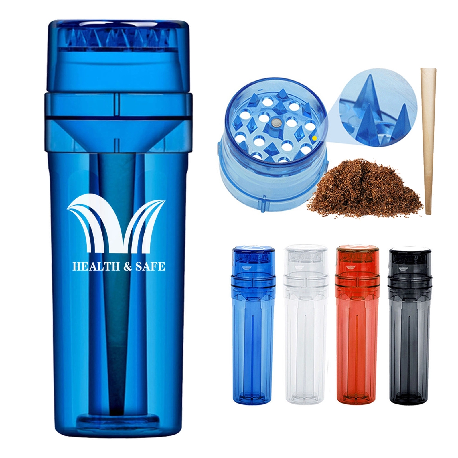 Plastic All-In-One Cigarette Grinde 2