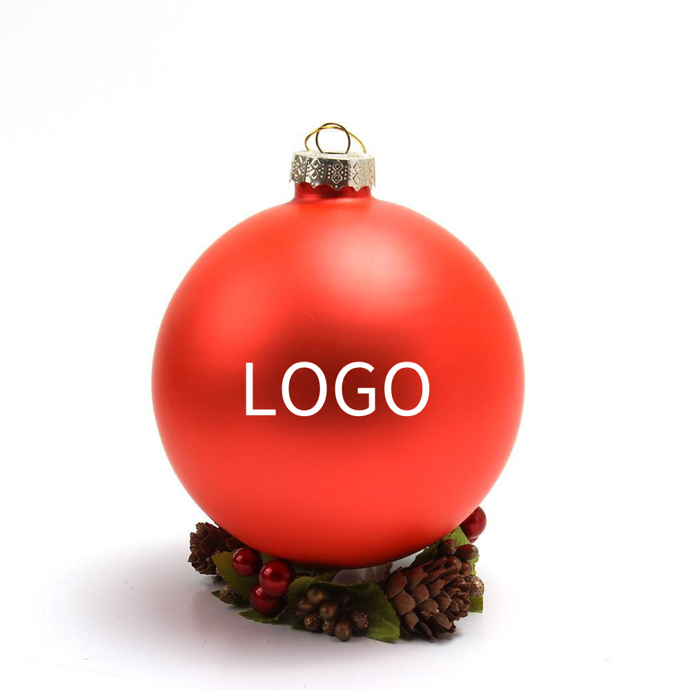 Custom Logo Christmas Glass Balls 2