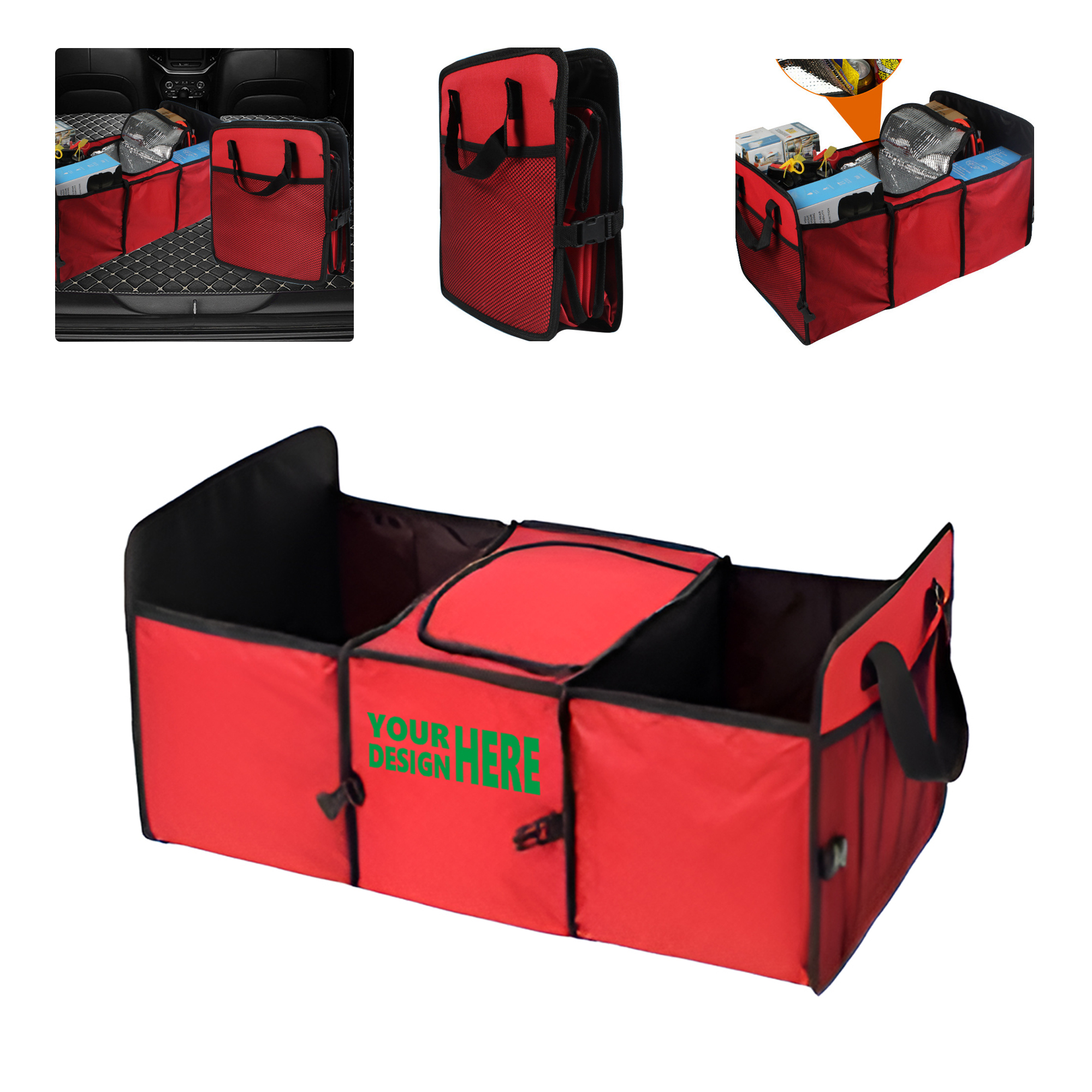 MOQ50 Custom Car Trunk Insulated Storage Organizer 2