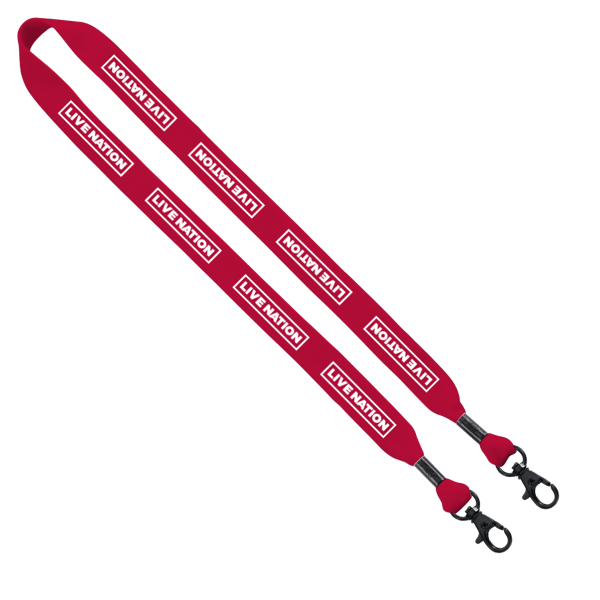 3/4" Cotton Double Lobster Clip Lanyard 23