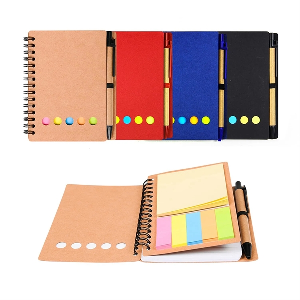 Kraft Paper Spiral Notebook With Pen