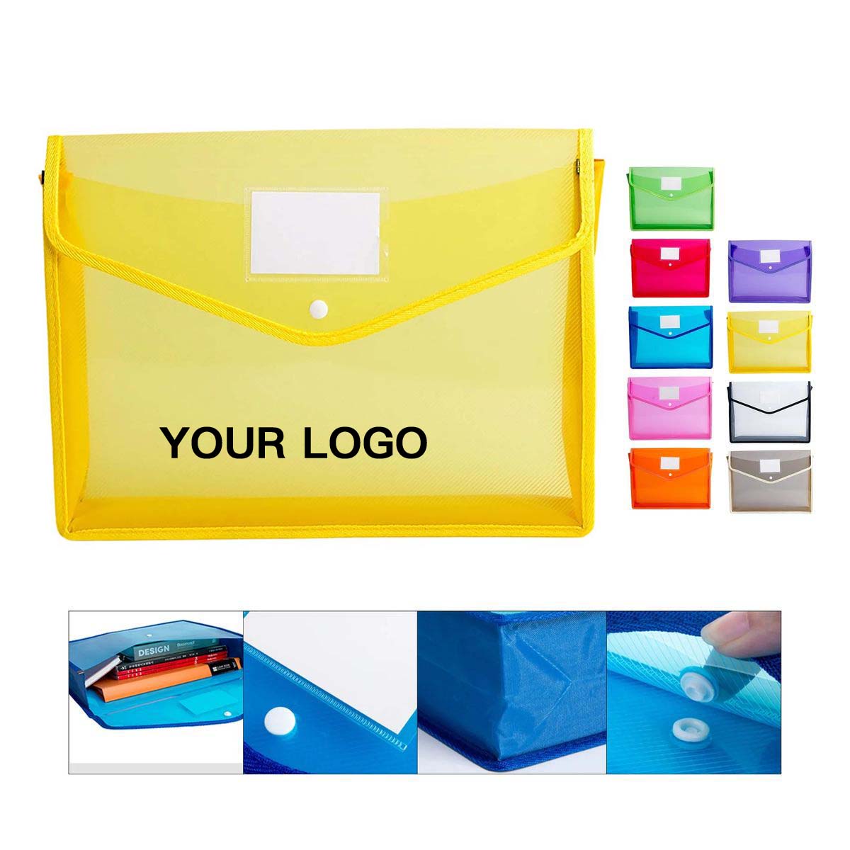 Plastic Snap Folder for Documents Storage 7