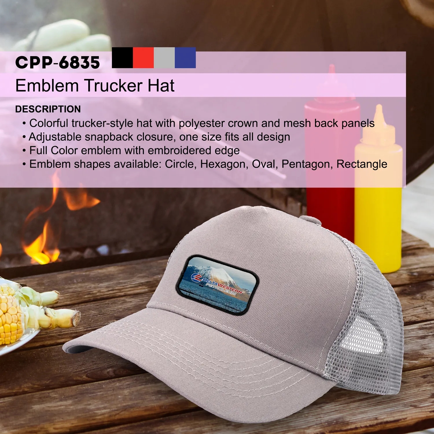 EMBLEM TRUCKER HAT 14