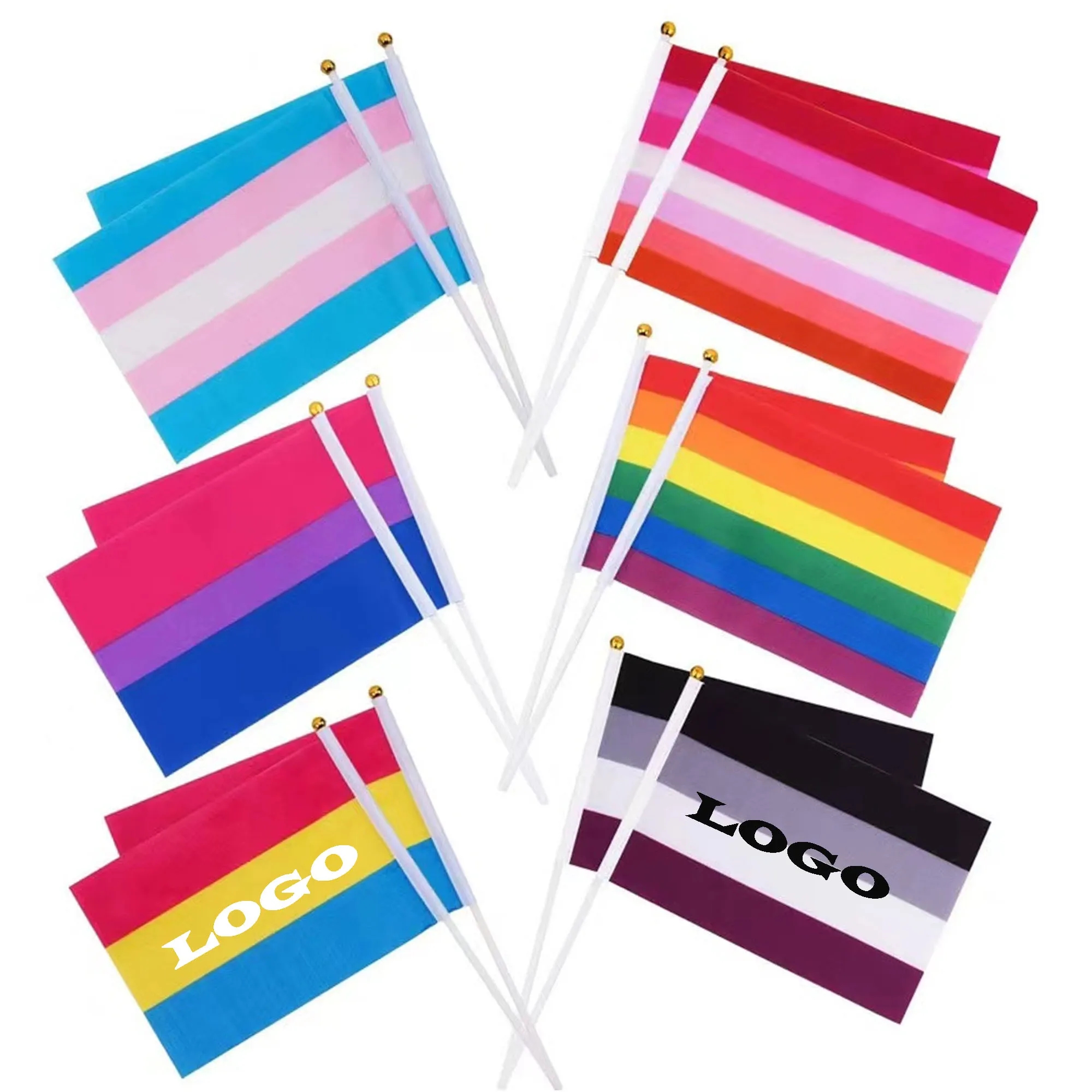 Rainbow 8.3"x5.5" Nylon Outdoor Flag 2