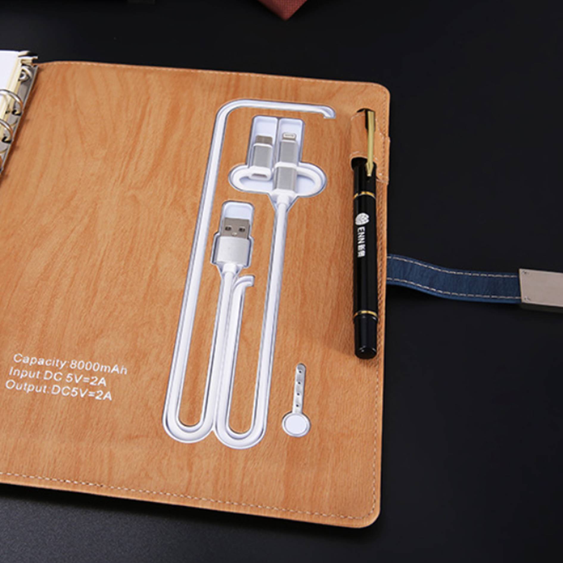Notebook w/Power Bank & Flash Drive/Pen Gift Set 4