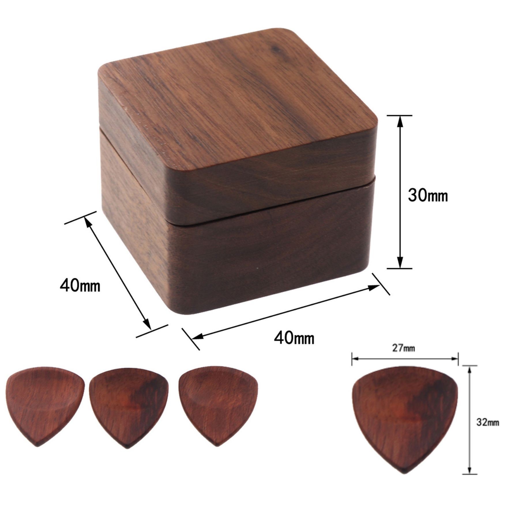 Wooden Guitar Pick Box 2