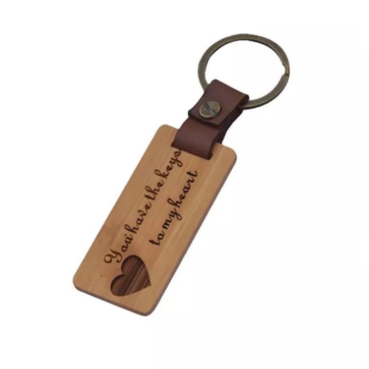 Monogram wooden key chain 4
