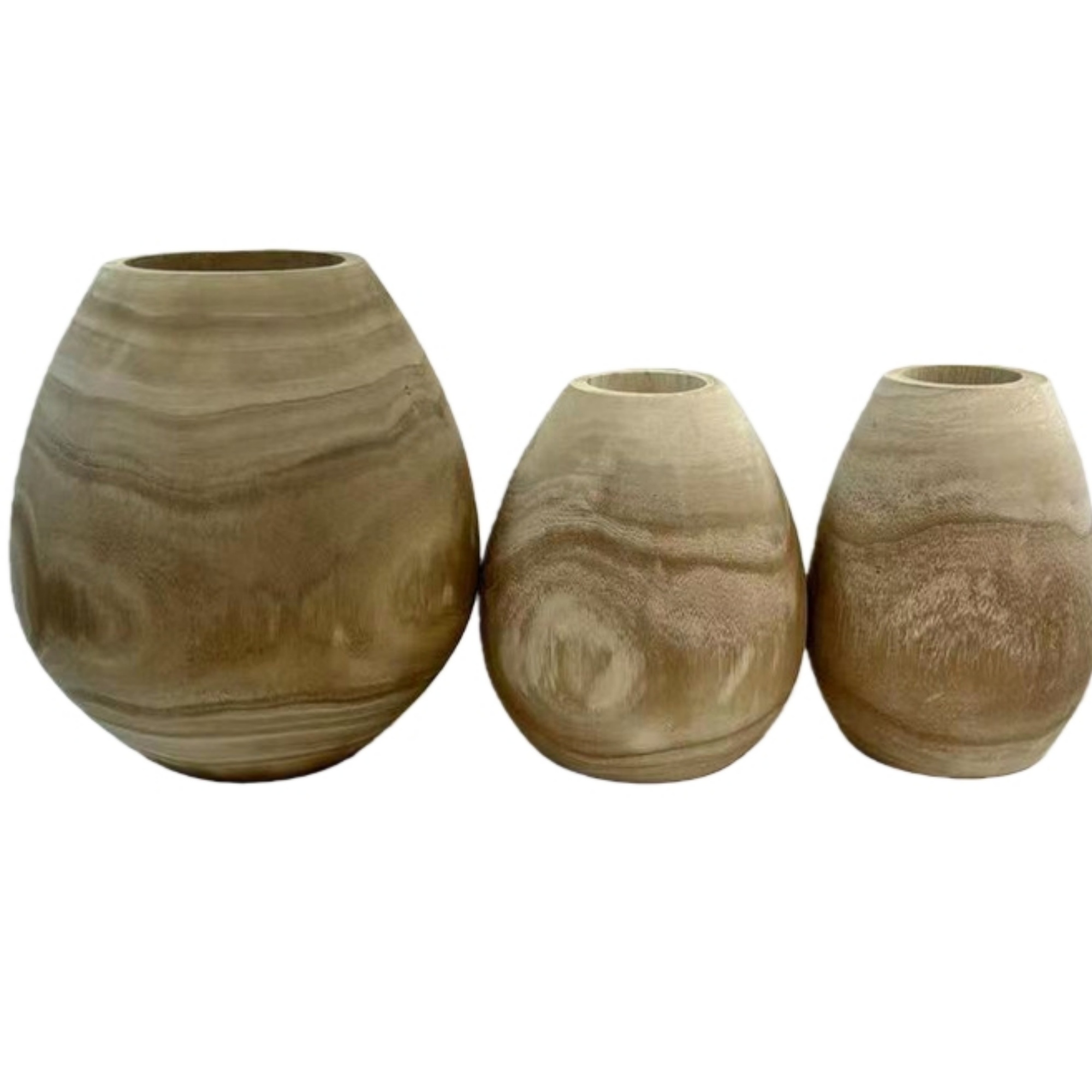 Natural Wood Flower Vase 1