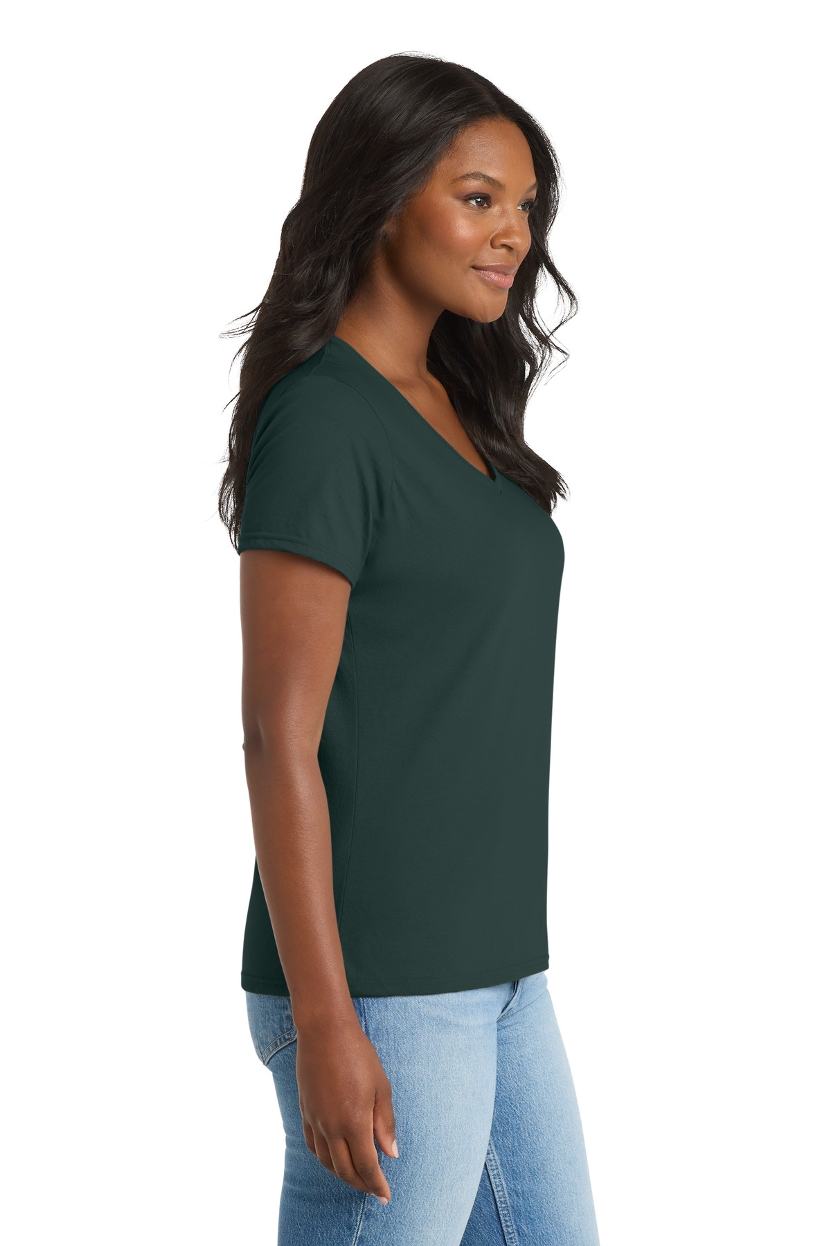 Port & Co Women's Performance Blend V-Neck Tee. LPC381V 65