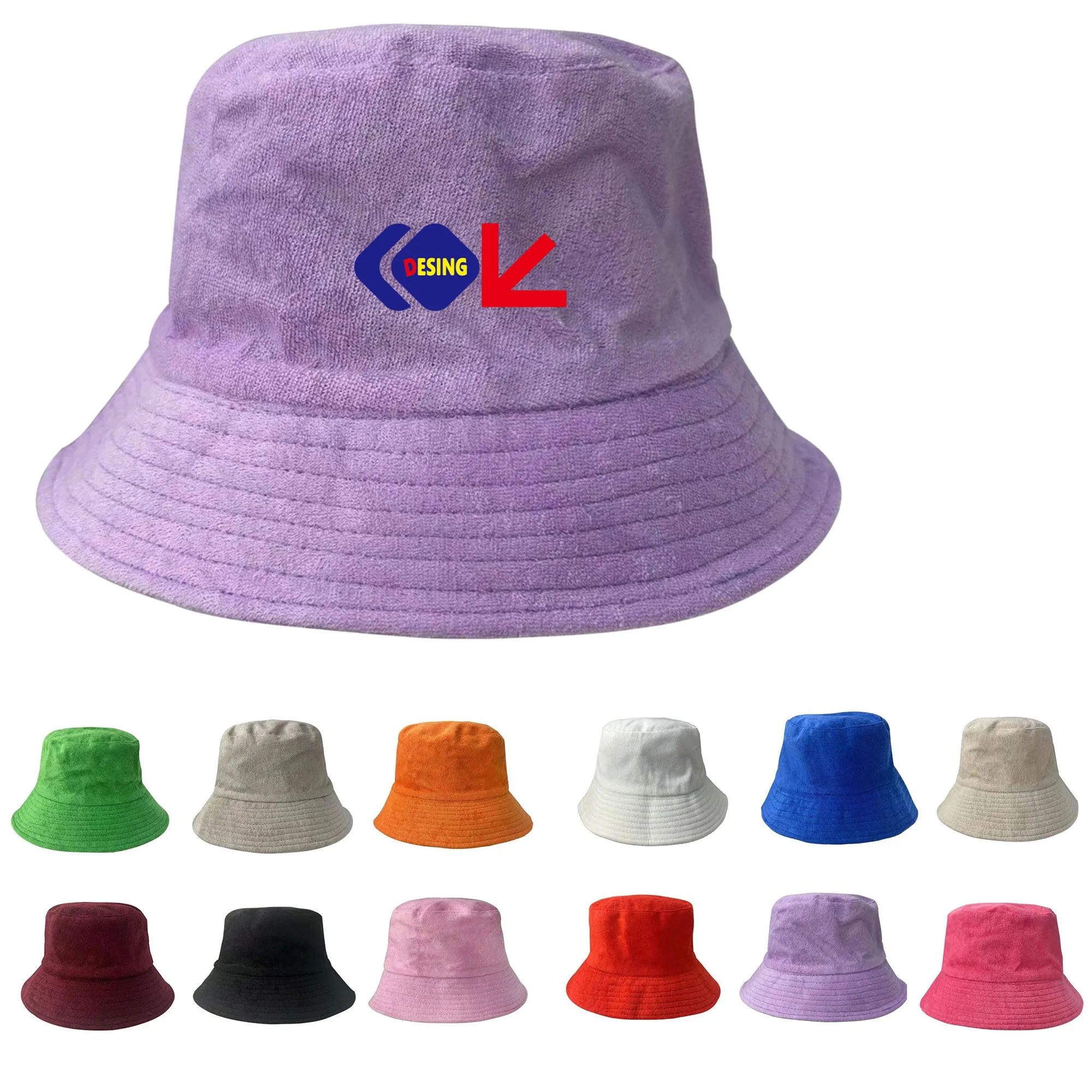 Adjustable Terry Cloth Bucket Hat