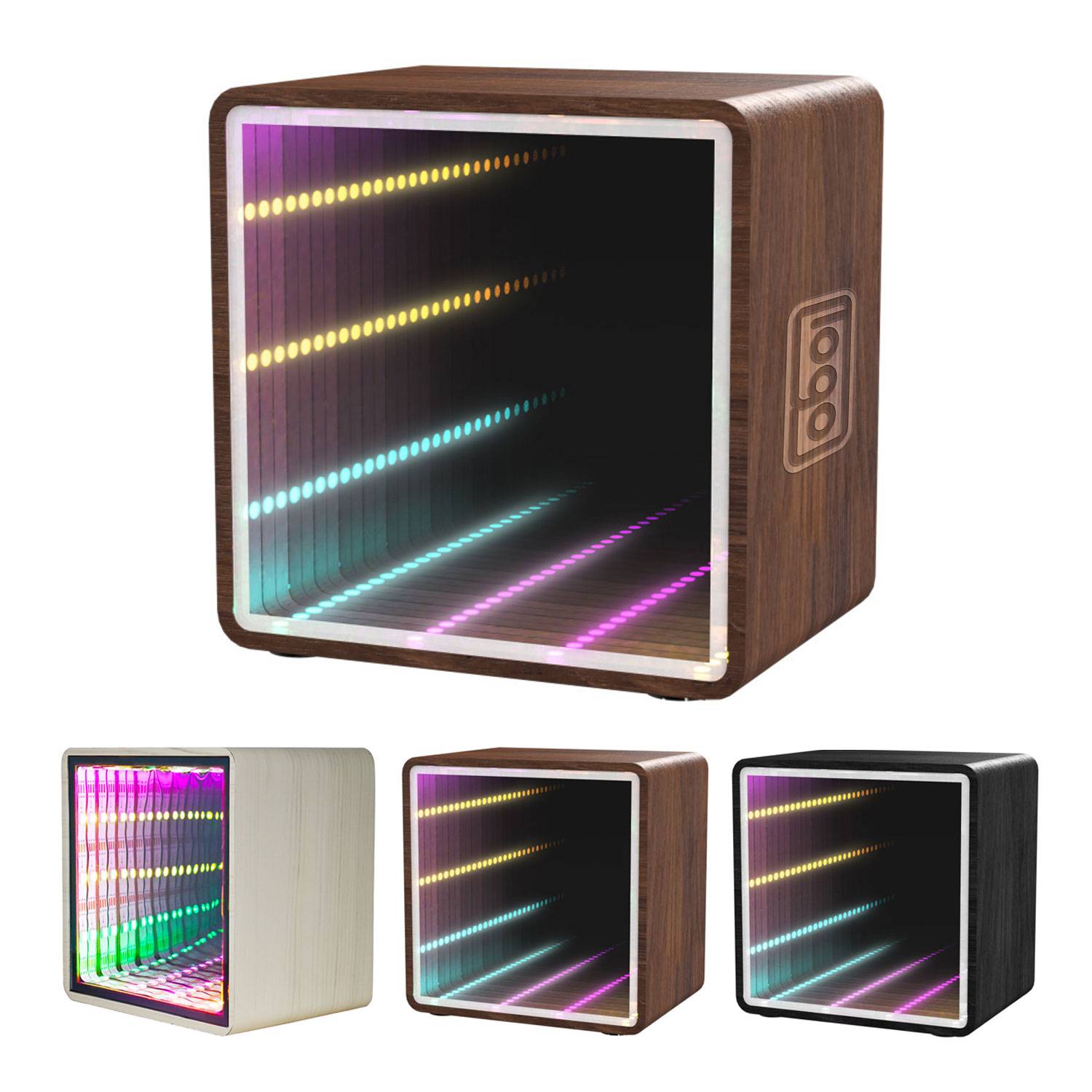 Wood Grain Mirror Light-Up Speaker 6
