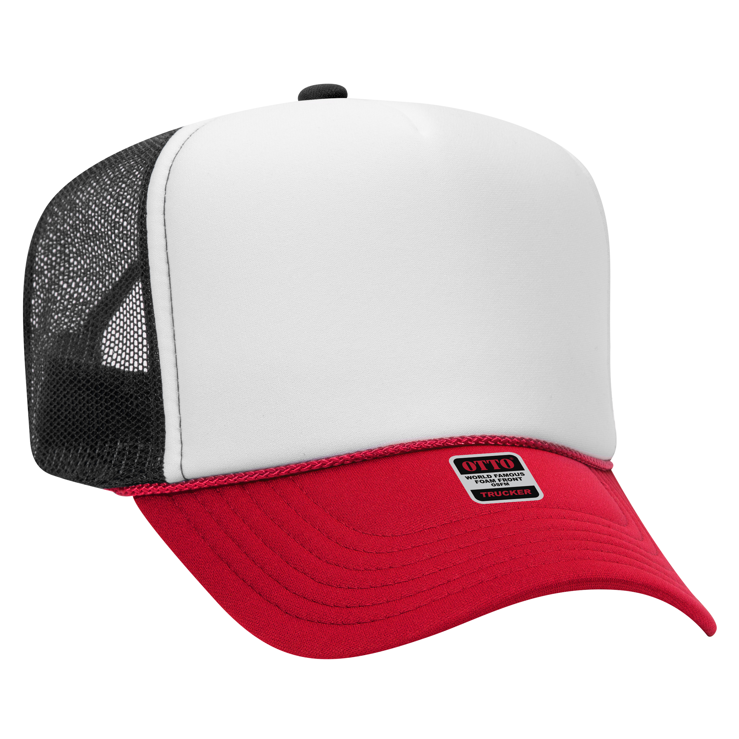 OTTO CAP® 5 Panel High Crown Mesh Back Trucker Hat 180