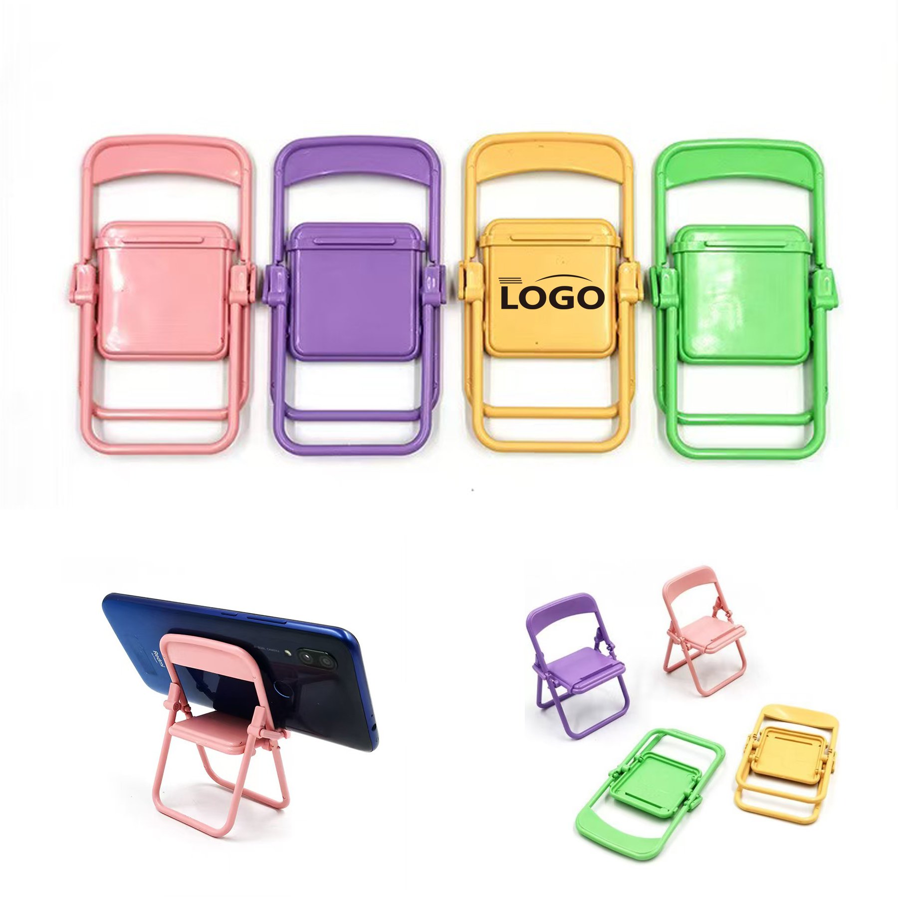 Mini Folding Chair Cell Phone Stand Desktop 2