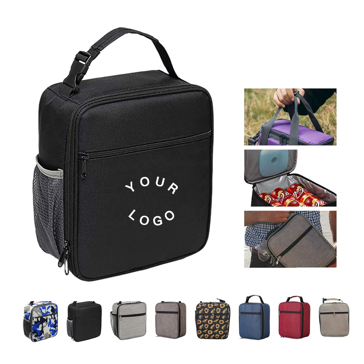 Foam Lined Cooler with Water Bottle Sleeve 10
