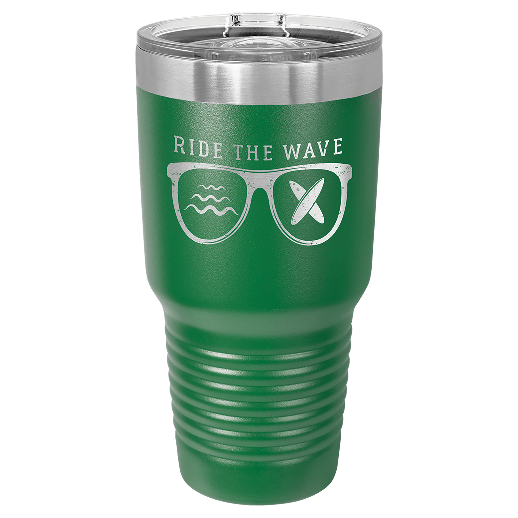 30 oz. Green Laser Engraved Polar Camel Ringneck Tumblers w/Slider Lid 1