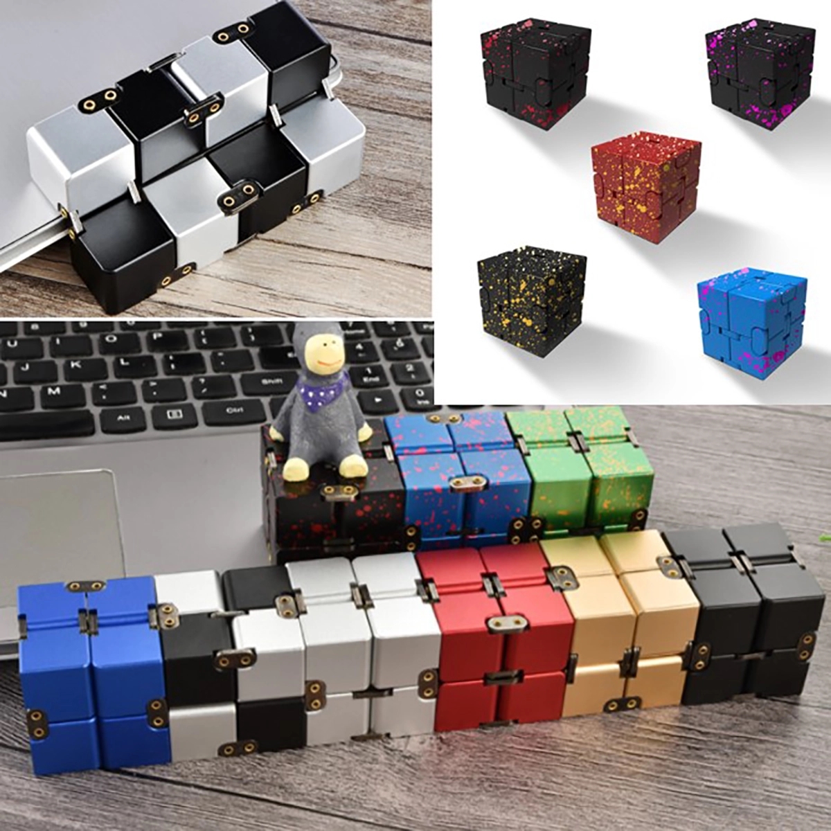 Metal Infinity Cube  Anxiety Relief toy Fidget 4