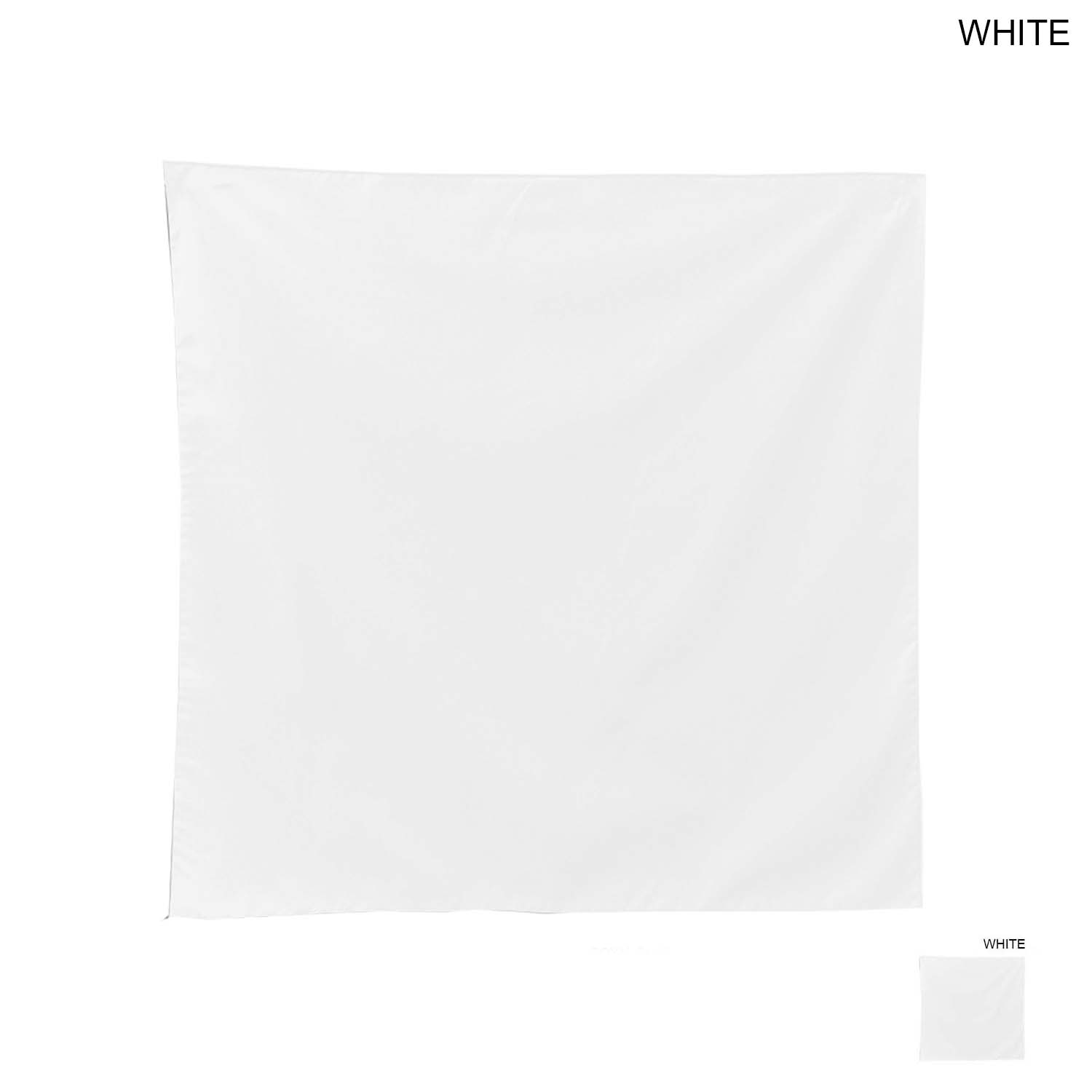 Square Bandana, 22x22, Blank, Stocked in White (#1 seller) 3