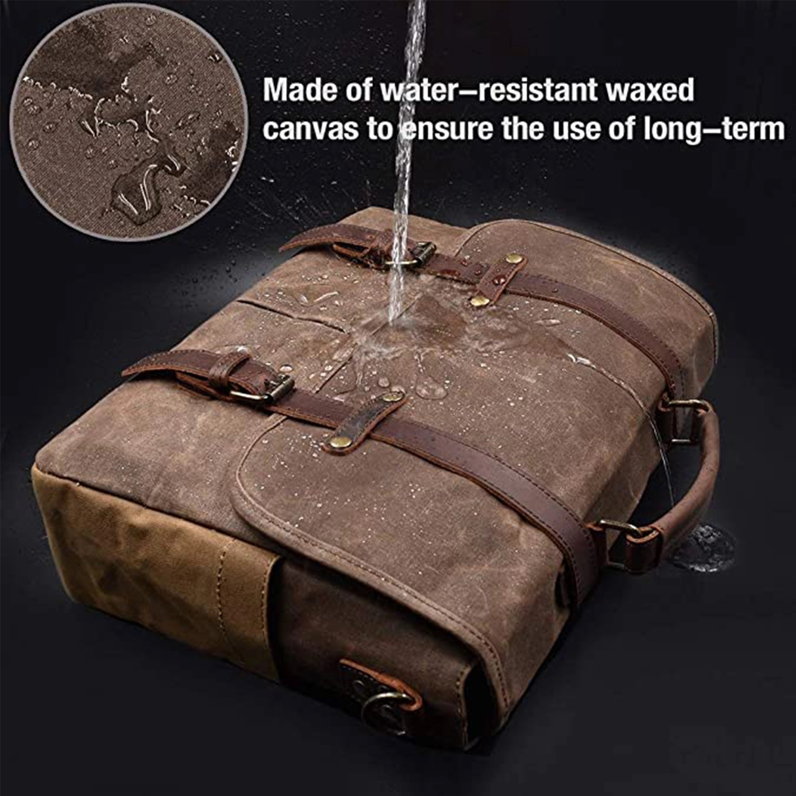 Mens Messenger Bag 15.6 Inch Waterproof 6