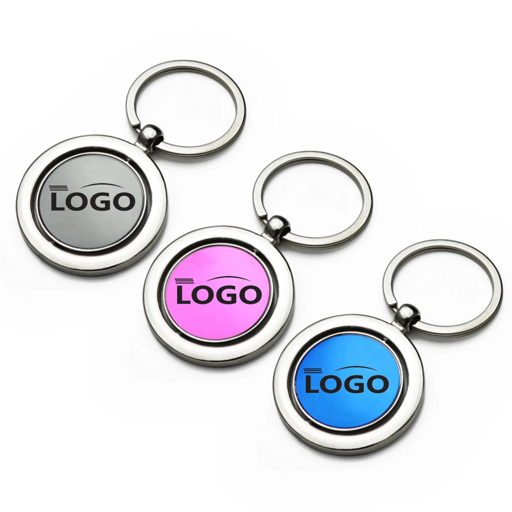 Rush Service Funny 360 Rotating Spinner Metal Tag Key Chain 1