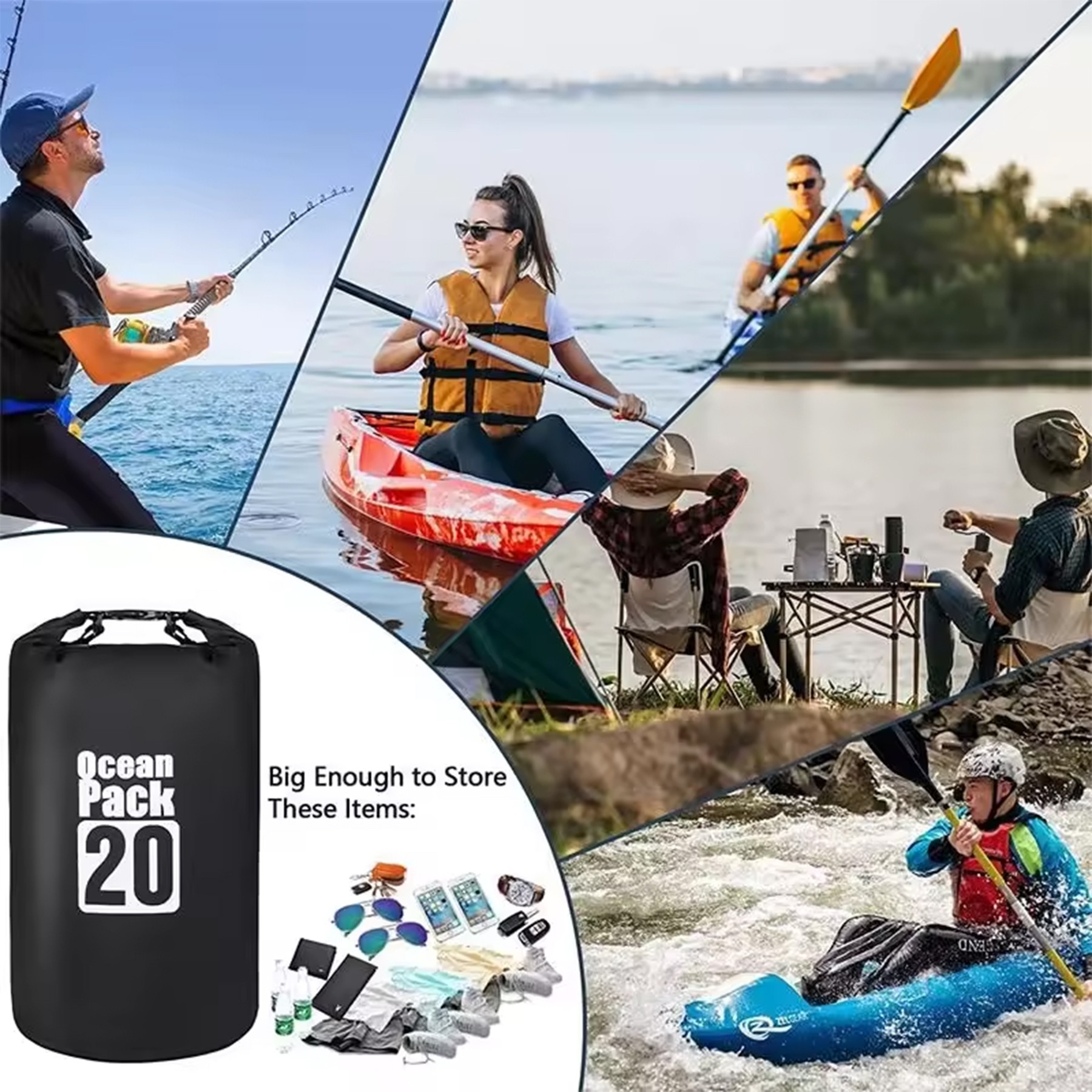 20L Drifting Beach Waterproof Dry Bag 4