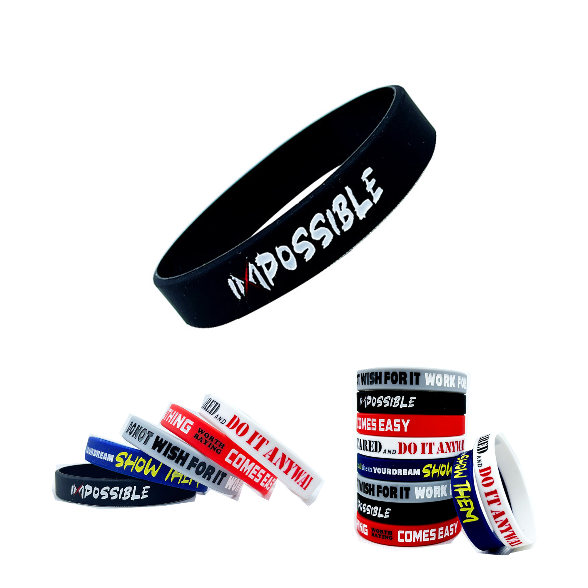 Debossed Color Filled Wristband 2
