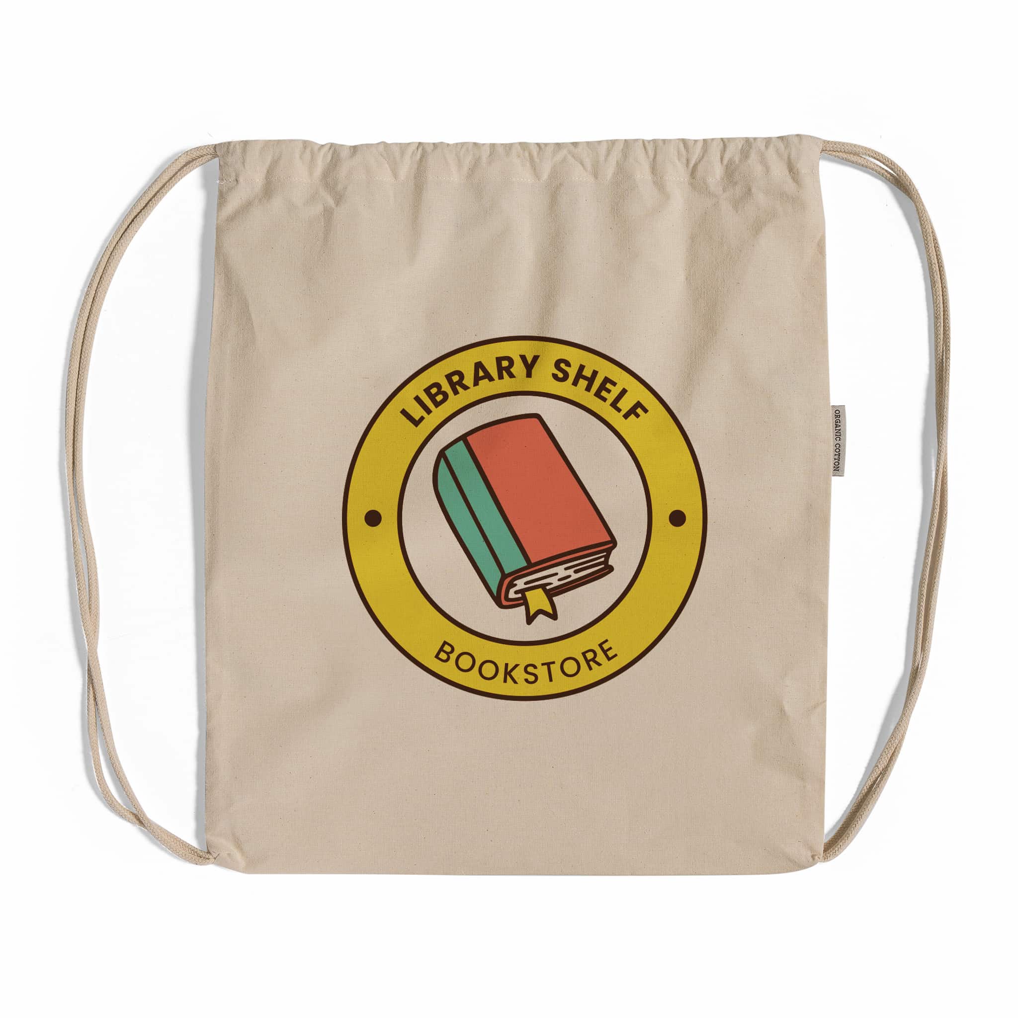 Organic Cotton Drawstring Backpack 8